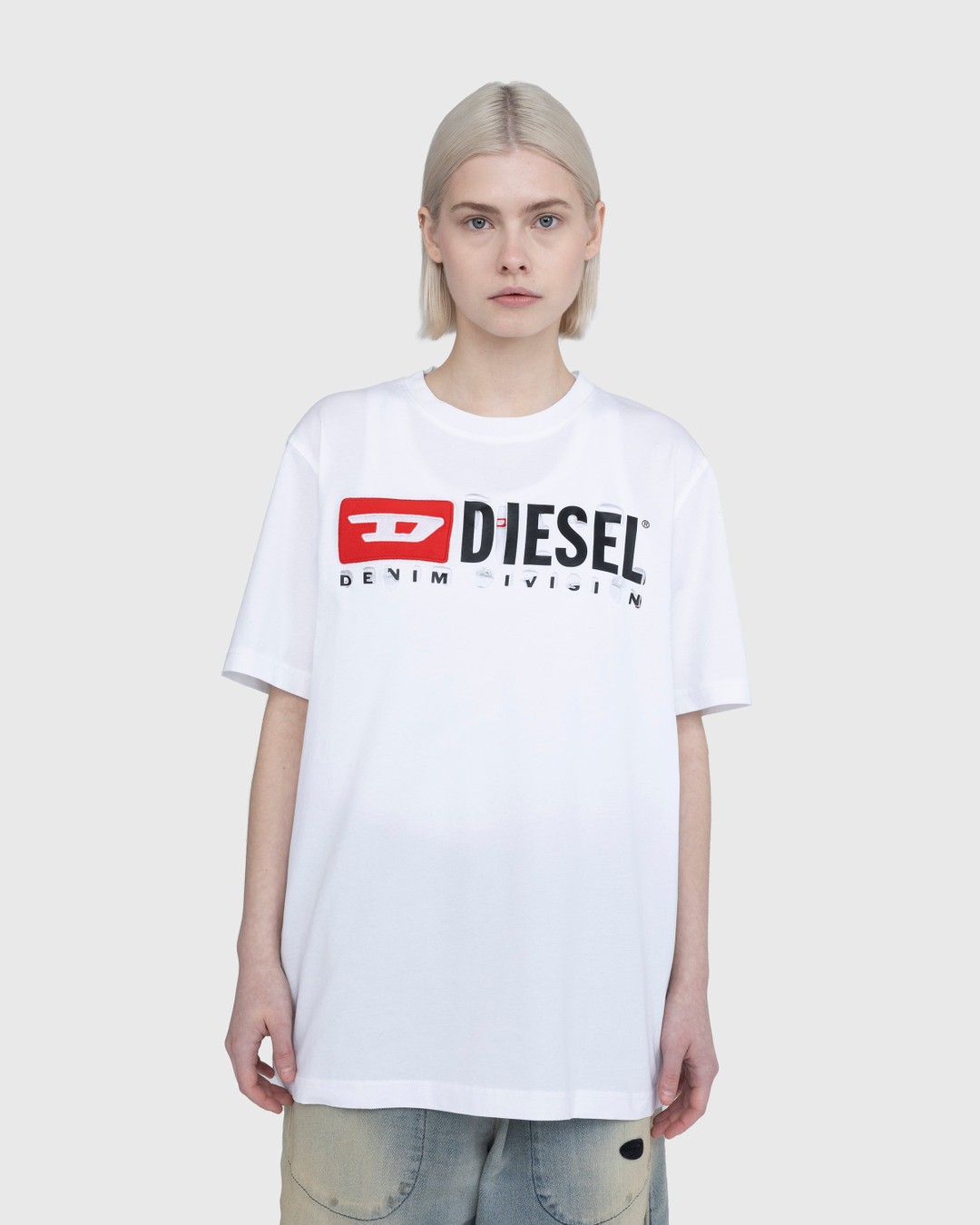 Denim shirt deals white t shirt