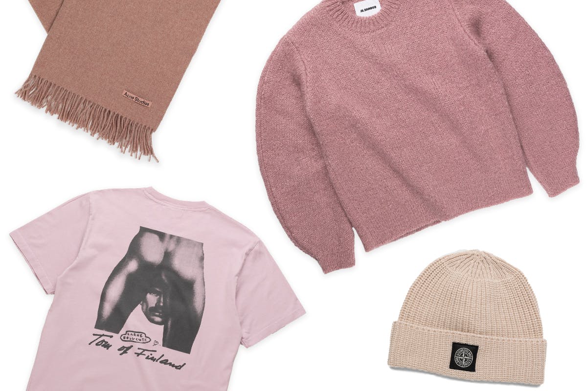 pink clothing collage