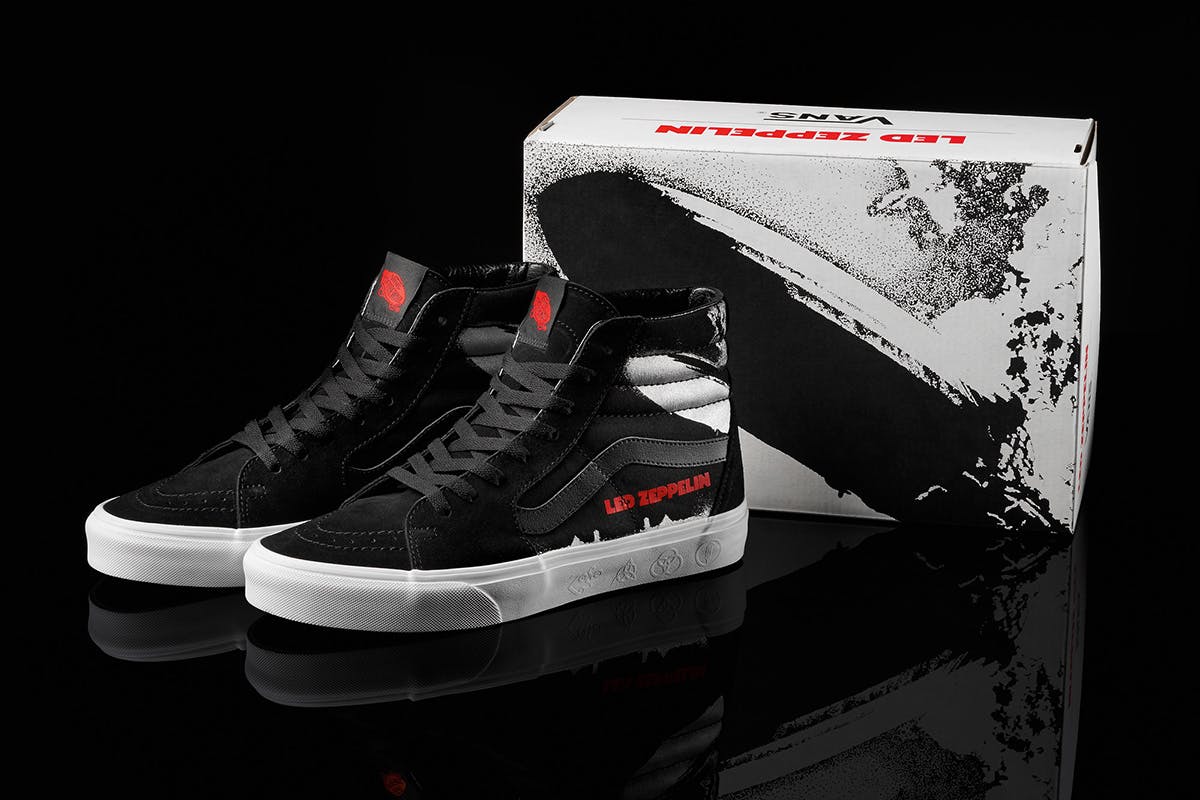 led zeppelin vans 50th anniversary collection release date price vans era vans sk8 hi