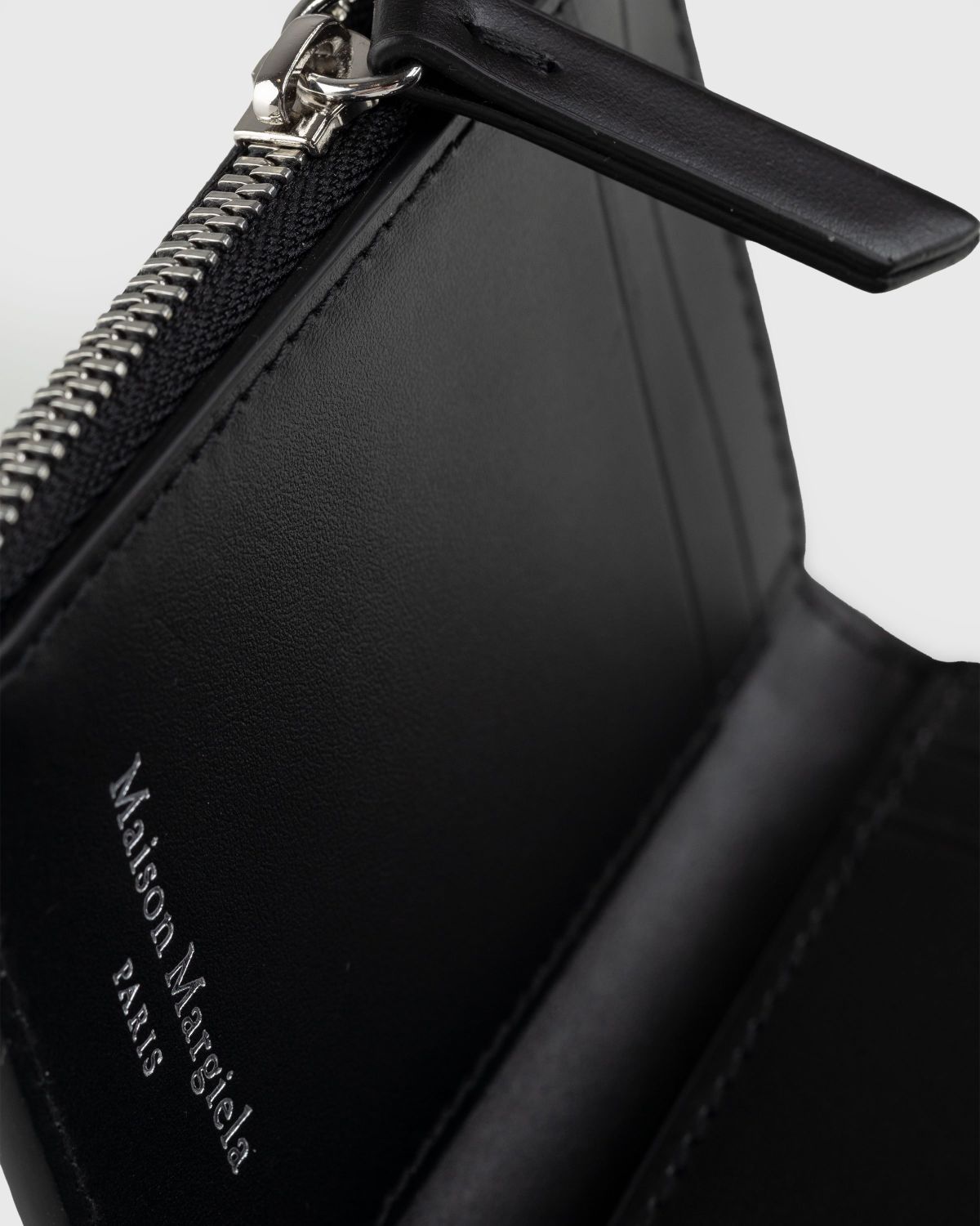 Maison Margiela – Leather Card Holder With Money Clip Black - Wallets - Black - Image 5