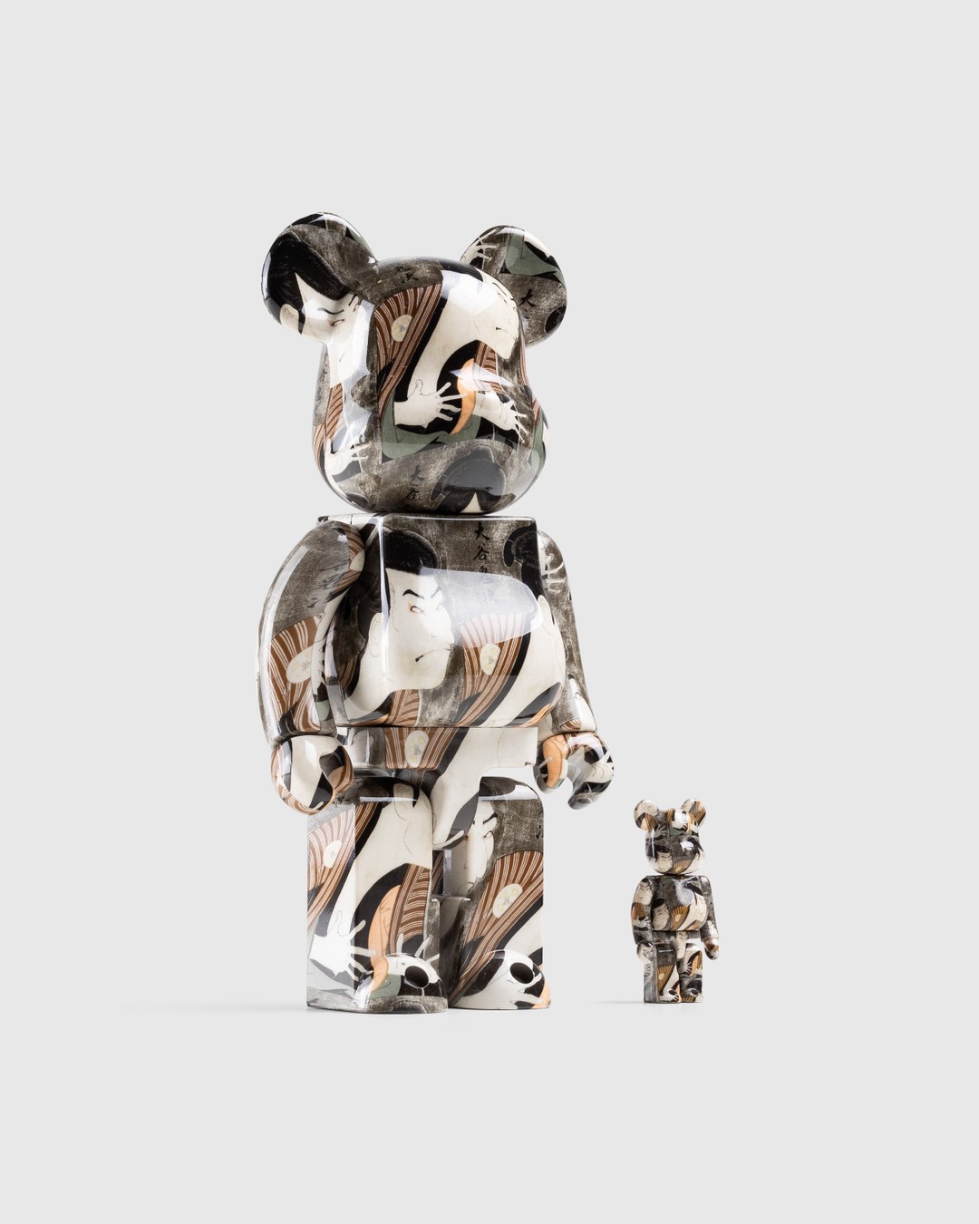 Medicom – Be@rbrick Toshusai Sharaku Actor Otani Oniji III as the Footman (Yakko) Edohei 100% and 400% Set Brown - Art & Collectibles - Multi - Image 2