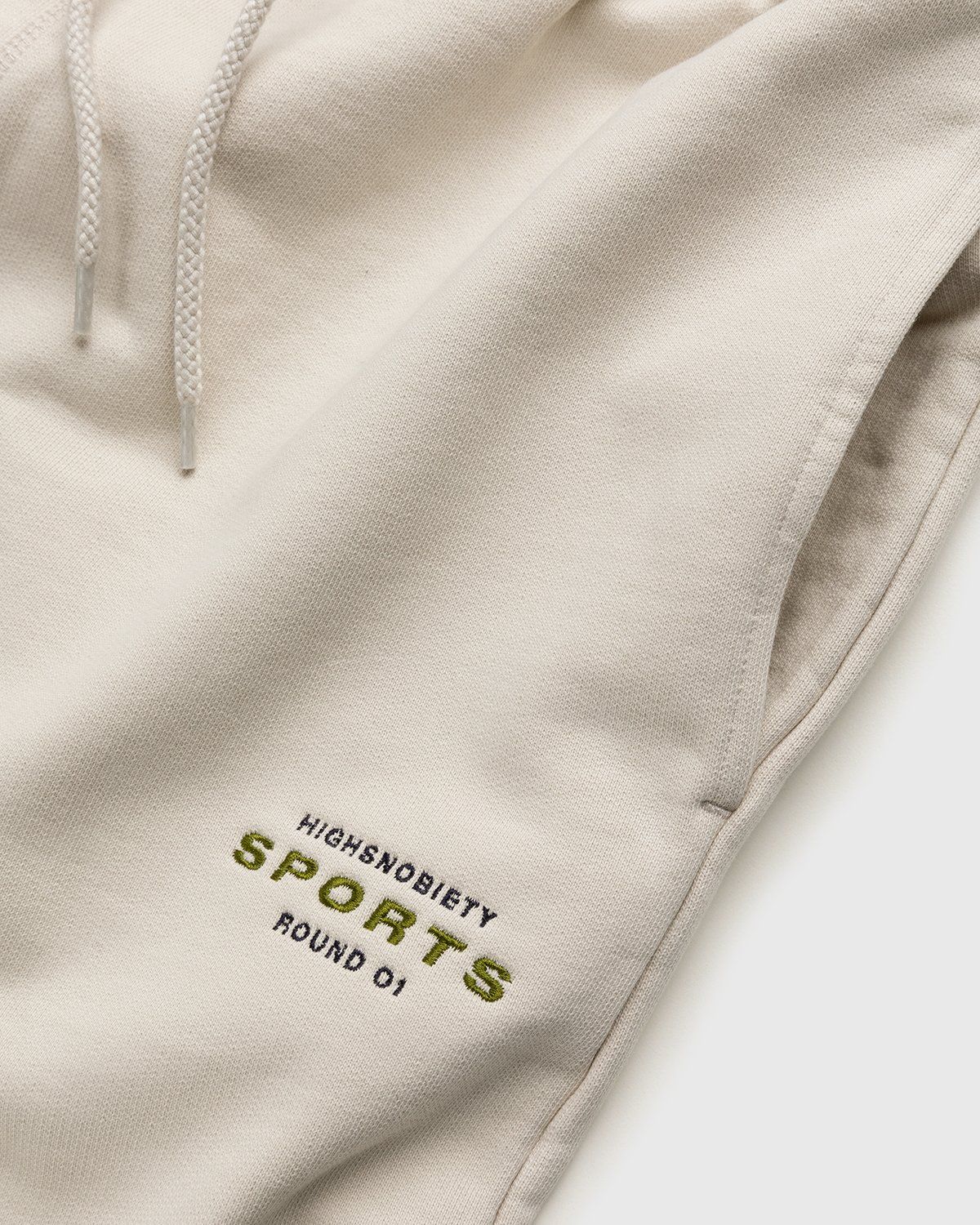 Highsnobiety – HS Sports Logo Sweatpants Eggshell - Pants - White - Image 3