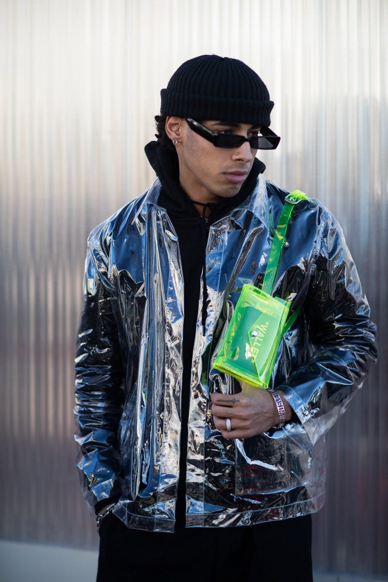 MFW19 PittiUomo StreetStyle EvaAlDesnudo 02 OFF-WHITE c/o Virgil Abloh Supreme The North Face