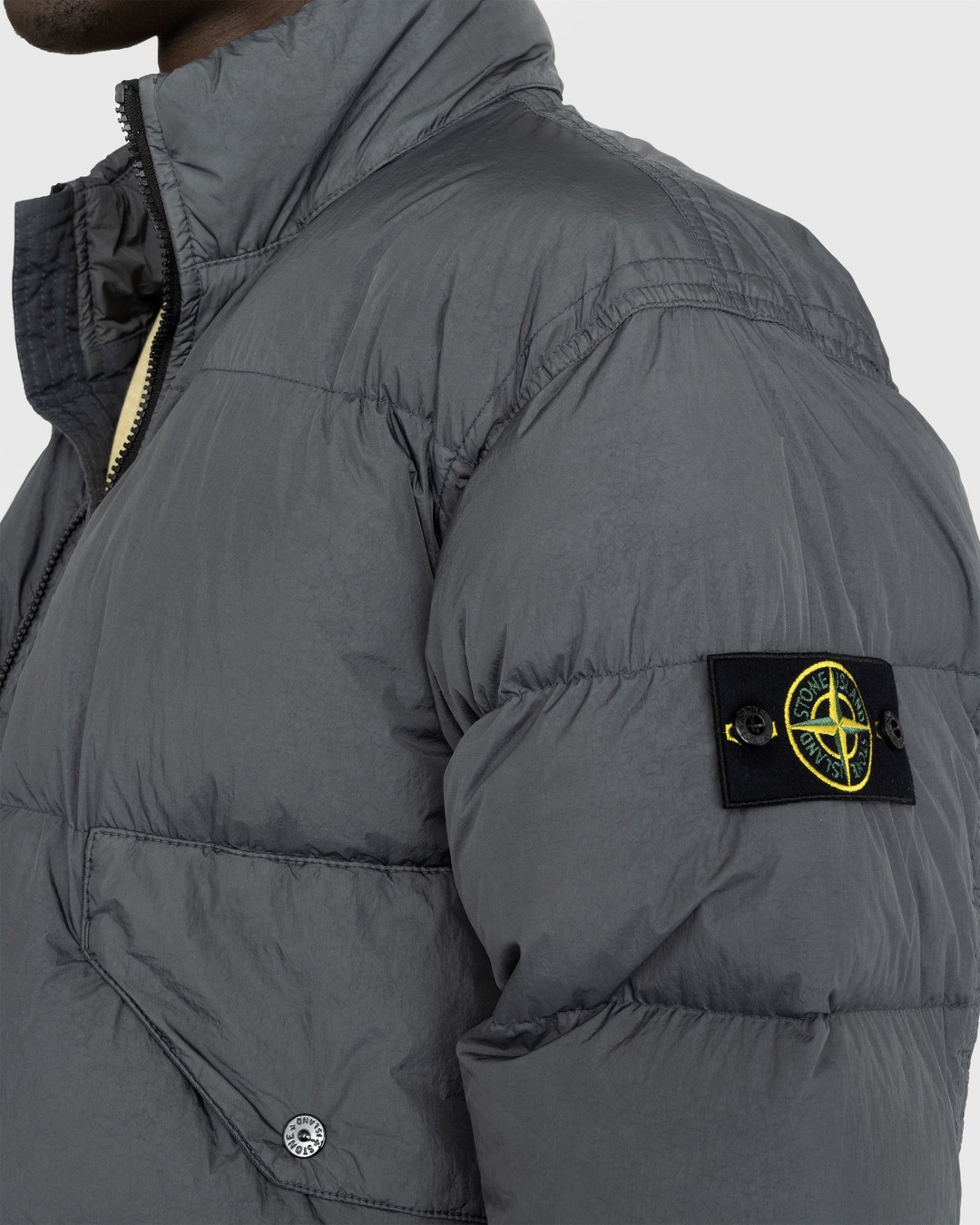 Stone Island – Garment-Dyed Recycled Nylon Down Jacket Lead Grey - Outerwear - Grey - Image 4