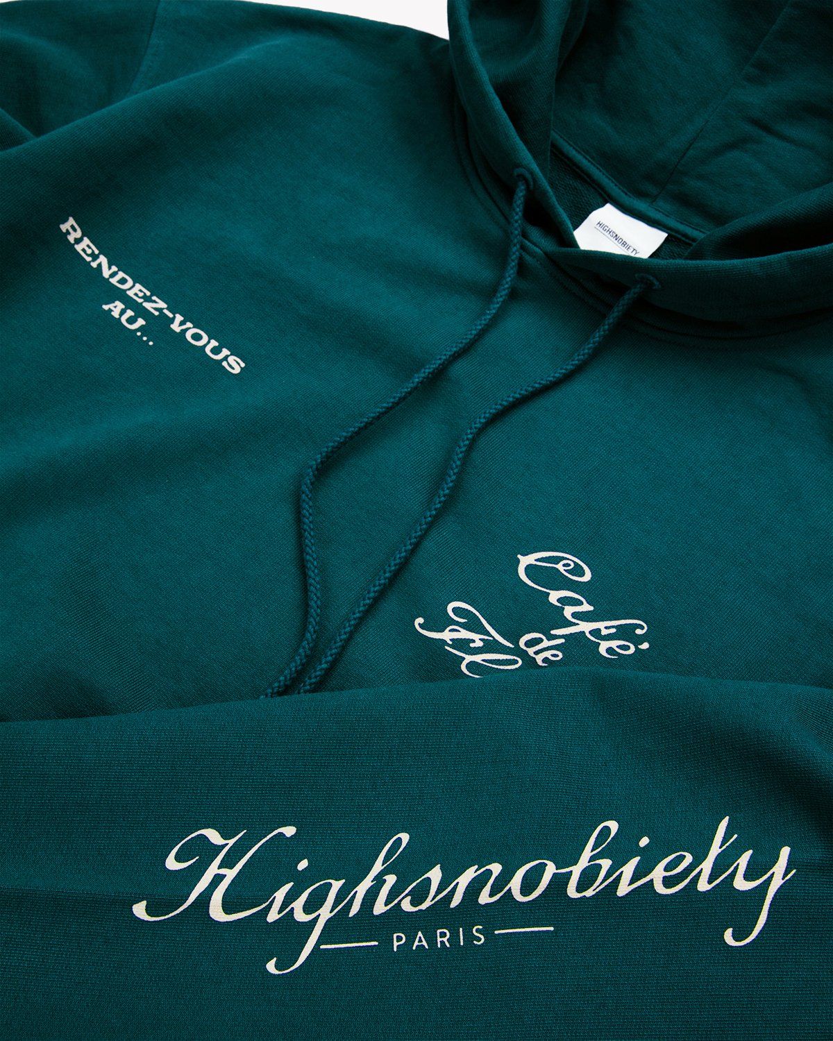 Highsnobiety – Not In Paris 3 x Café De Flore Hoodie Green - Sweats - Green - Image 3
