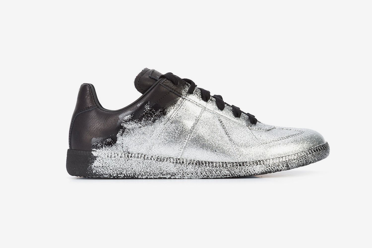 Black & Silver Glitter Application Replica Sneakers