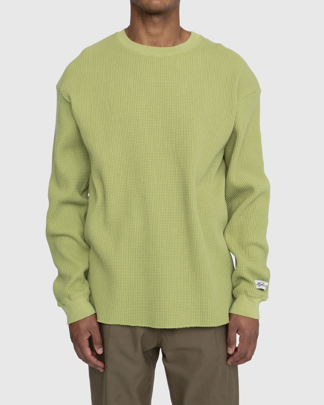 Highsnobiety – Thermal Crew Olive - Sweats - Green - Image 2