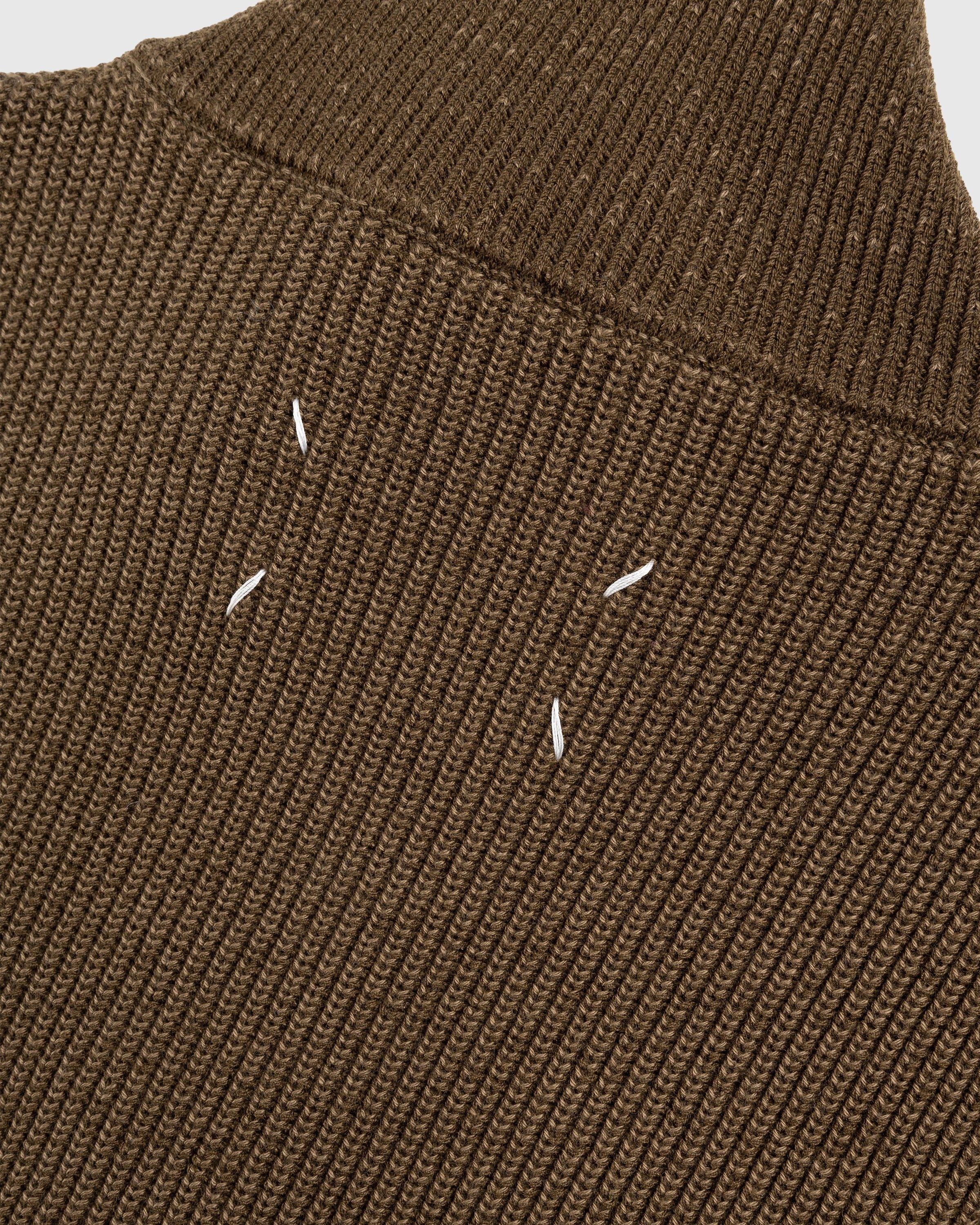 Maison Margiela – Knit Zip-Up Cardigan Brown - Knitwear - Brown - Image 6