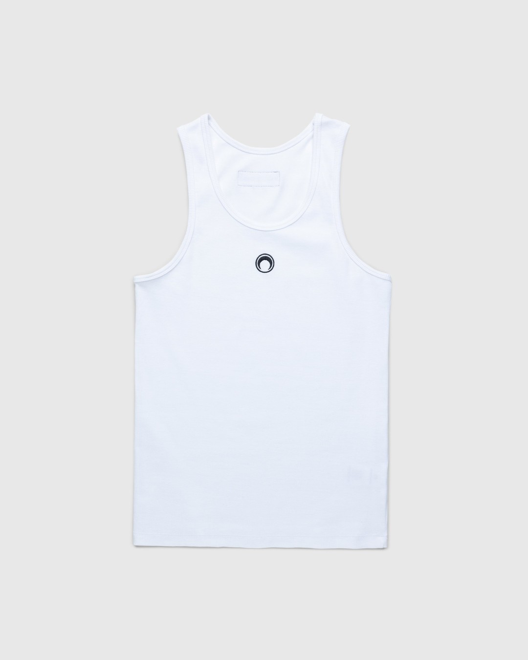 Marine Serre – Organic Cotton Fitted Tank Top White - Tops - White - Image 1