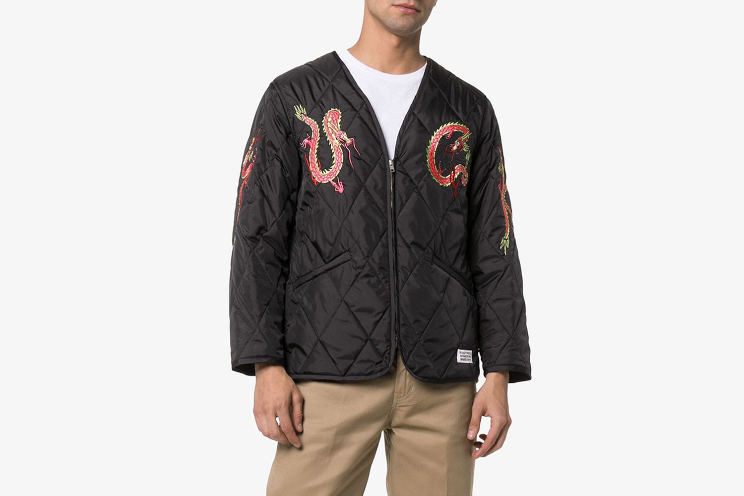 Dragon Embroidered Quilted Jacket