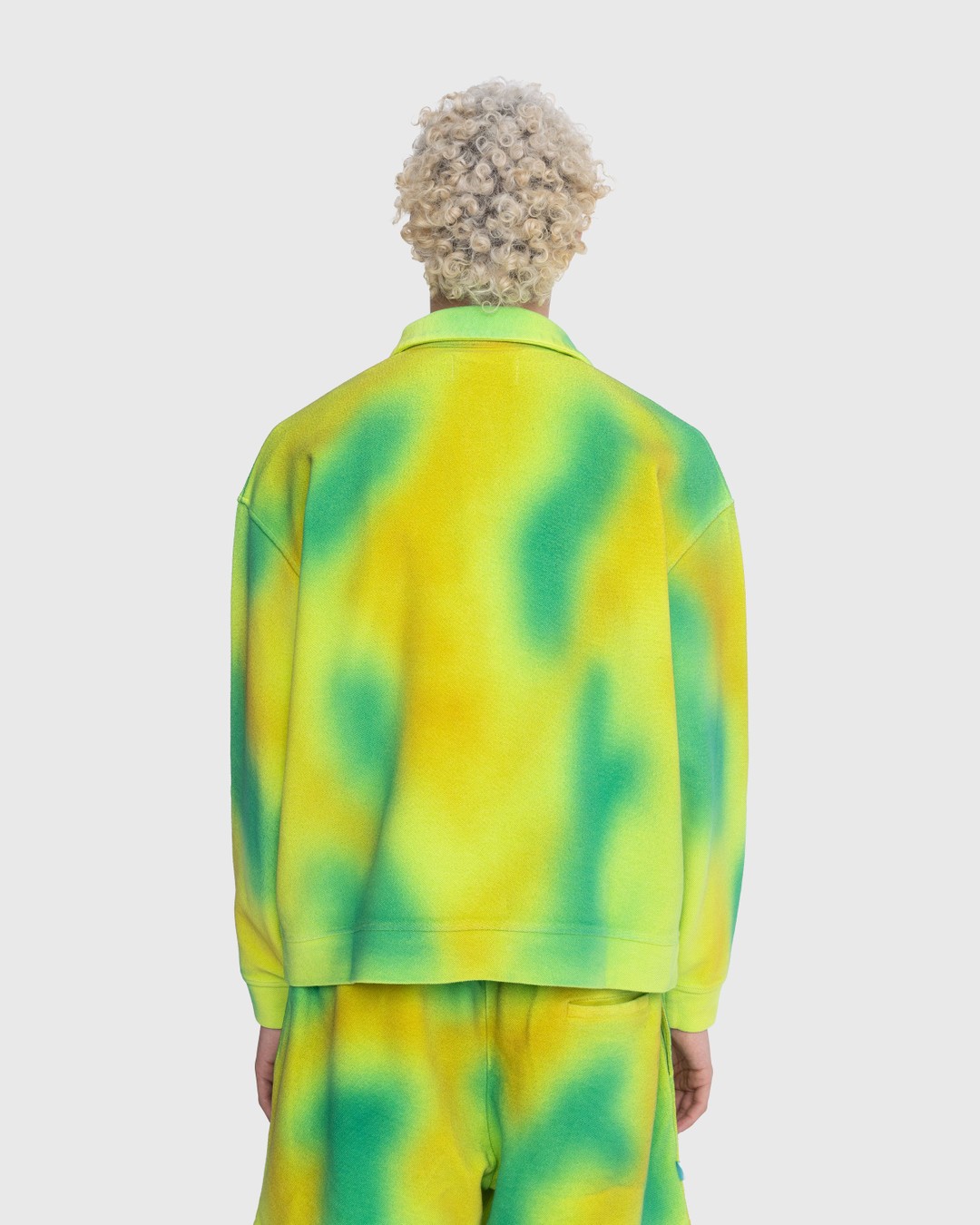 Bonsai – Spray Dyed Longsleeve Polo Yellow - Knitwear - Yellow - Image 4