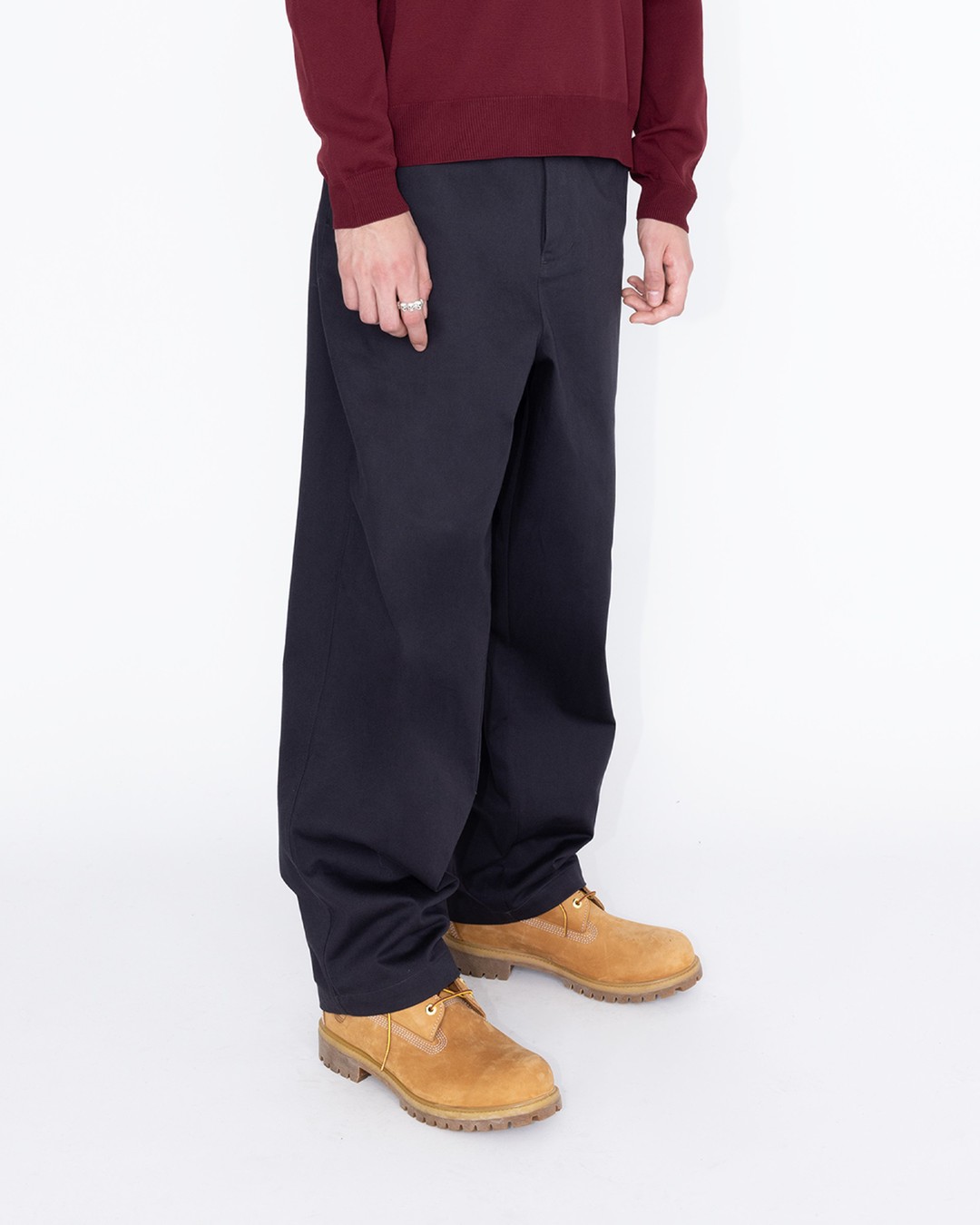 Highsnobiety HS05 – Reverse Twill Baggy Trouser Black - Pants - Black - Image 3