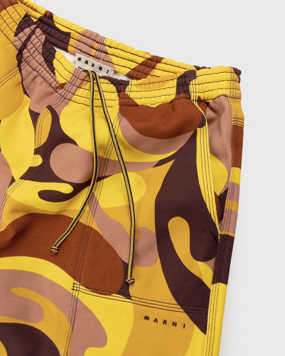 Marni – 50s Camo Brushed Bermuda Shorts Acid - Shorts - Yellow - Image 5