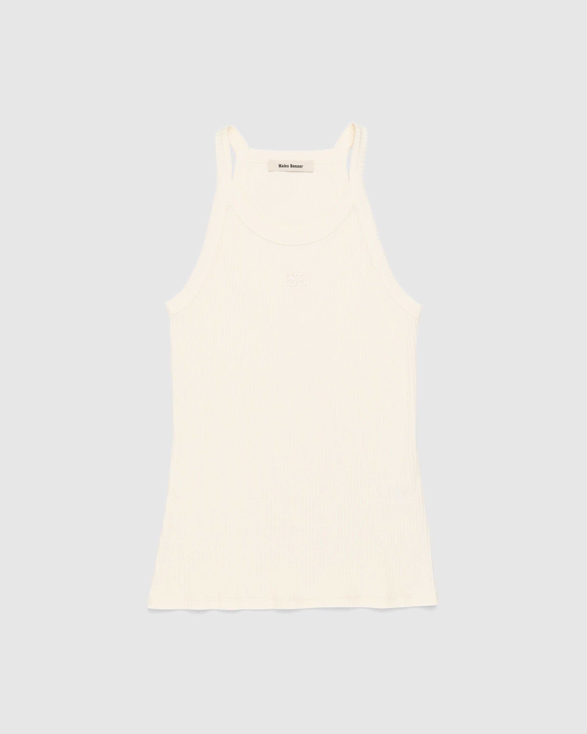Wales Bonner – Groove Tank - Men Tops - Beige - Image 1
