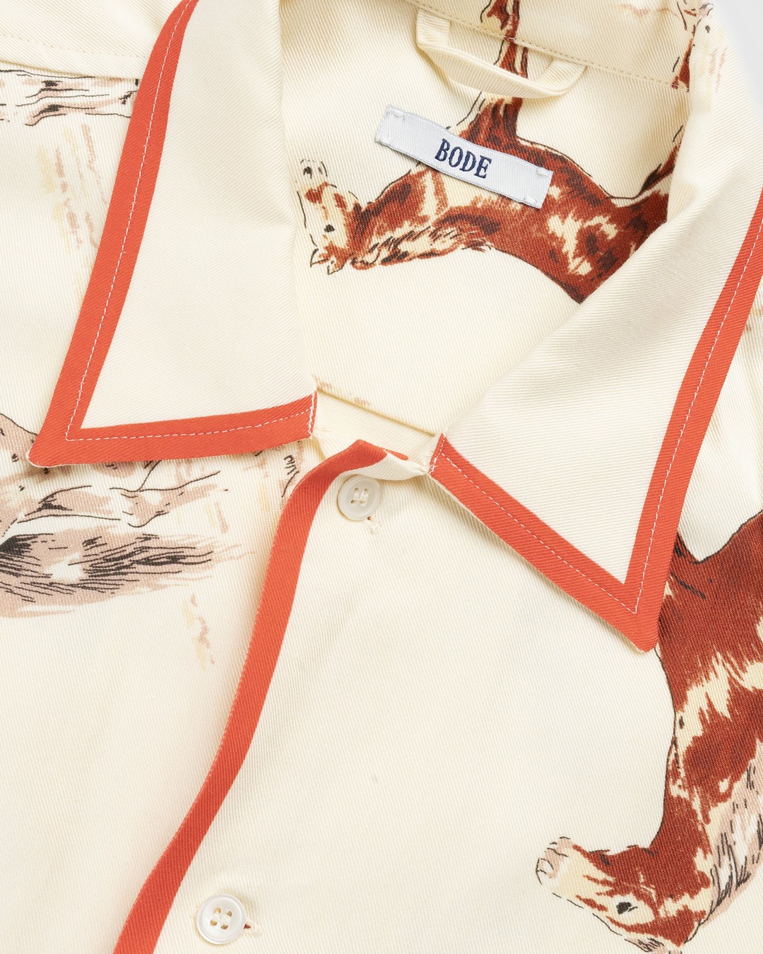 Bode – Equine Short-Sleeve Shirt Cream/Multi - Shirts - Beige - Image 6