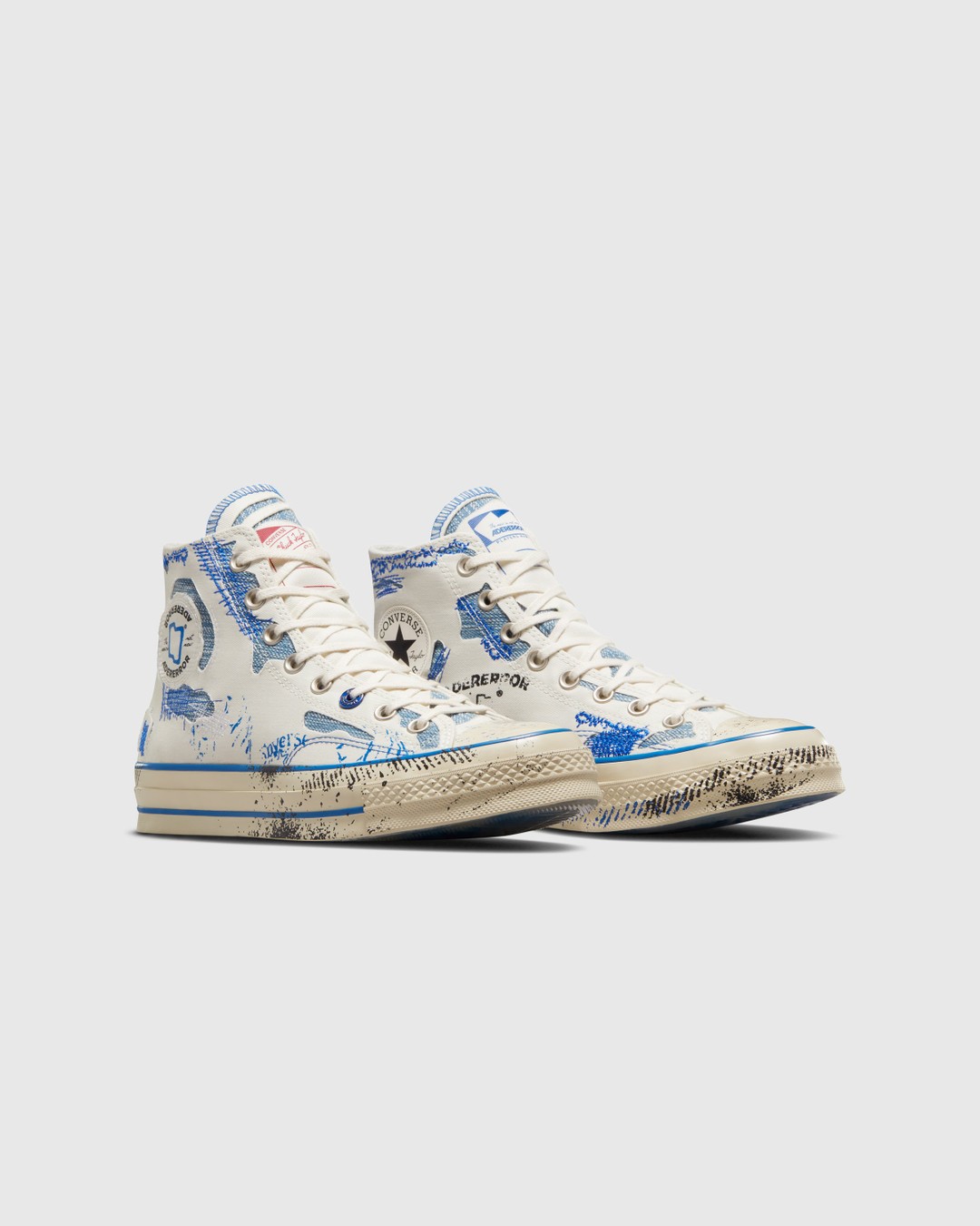 White clearance blue converse