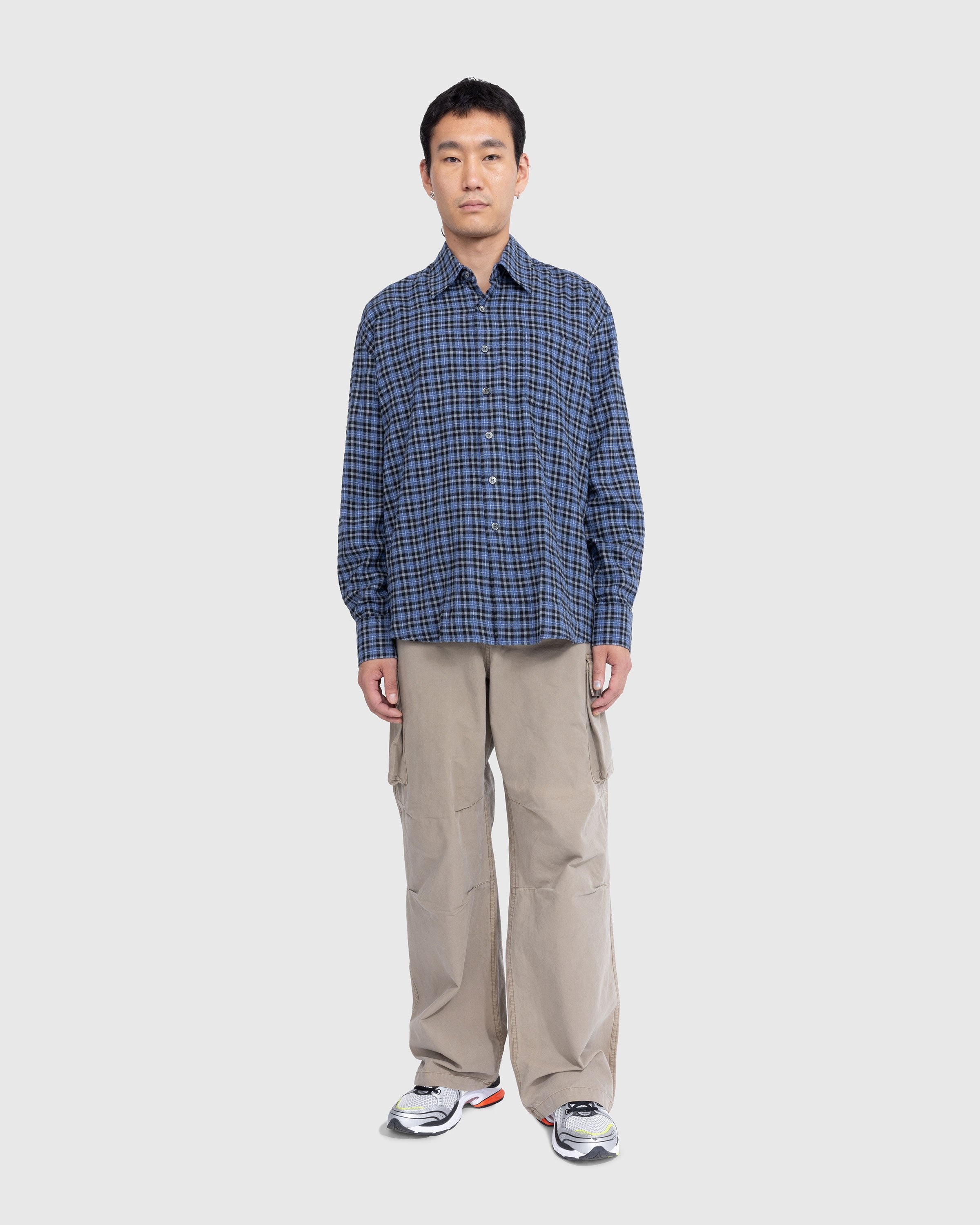 Our Legacy – Above Shirt Cantrell Check - Shirts - Blue - Image 2