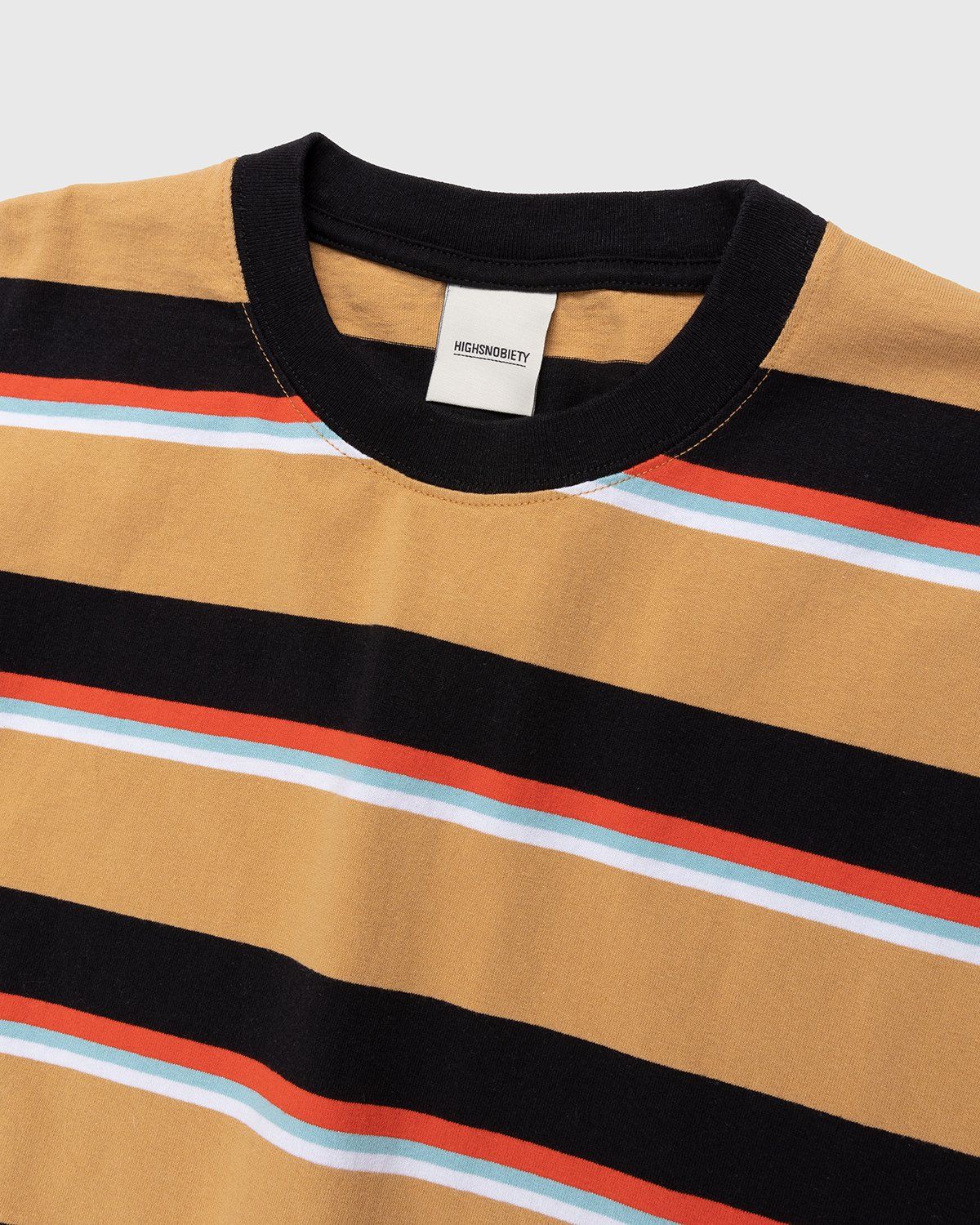 Highsnobiety – Stripe Longsleeve Jersey Sand Stone - Longsleeves - Brown - Image 4