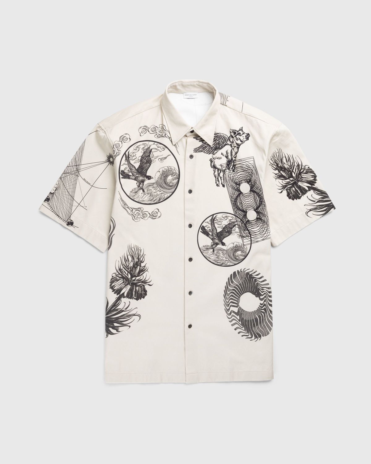 Dries van Noten – Cassidye Shirt Cement - Shirts - Grey - Image 1
