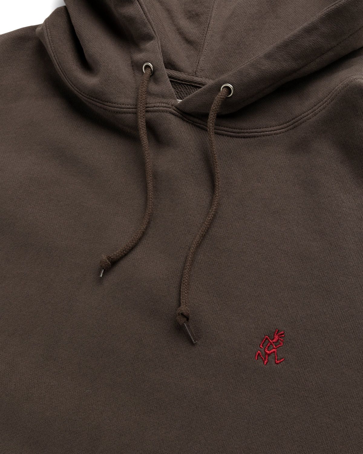 Gramicci – One Point Hooded Sweatshirt Brown Pigment - Sweats - Brown - Image 3