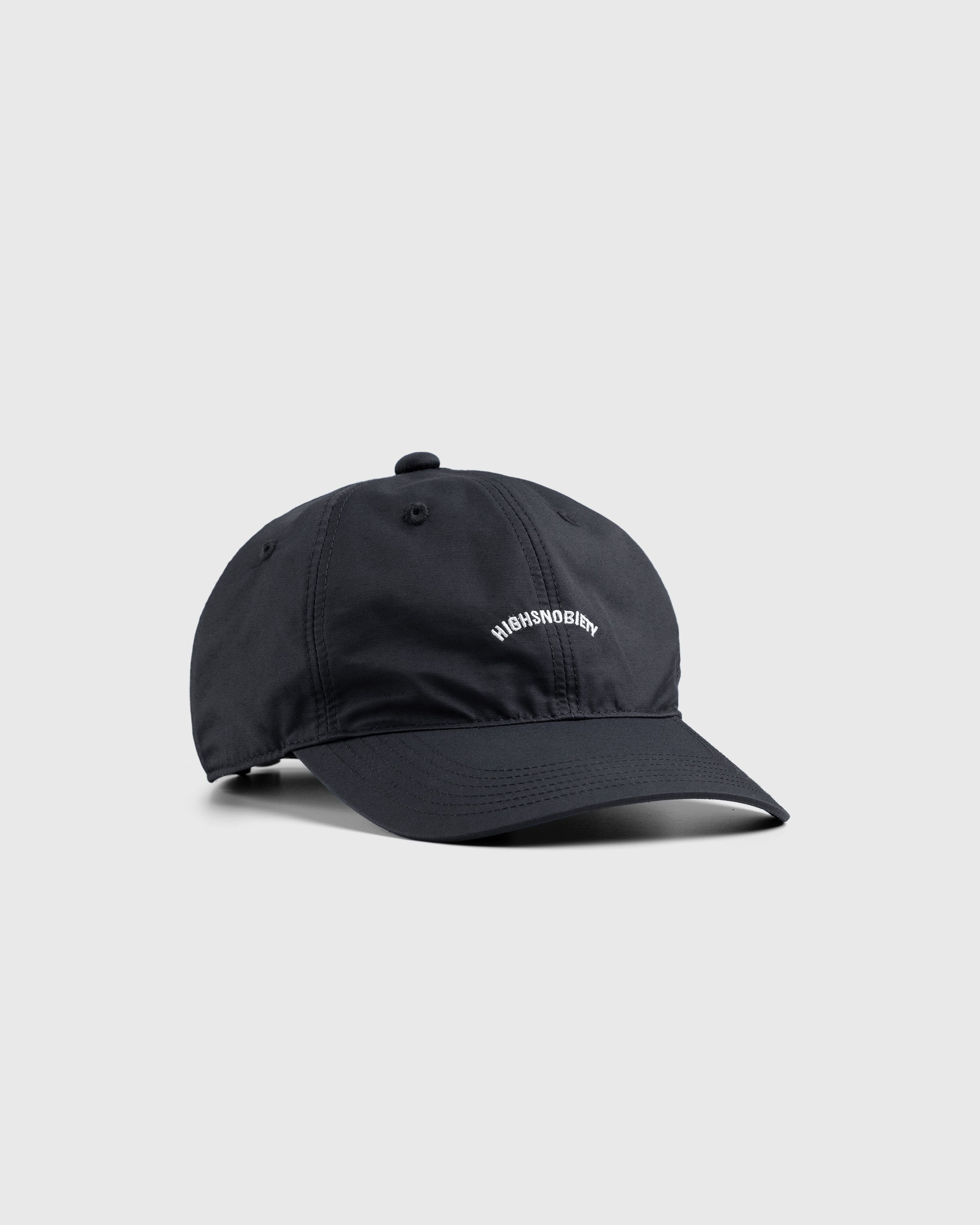 Highsnobiety – Brushed Nylon Logo Cap Black - Caps - Black - Image 1
