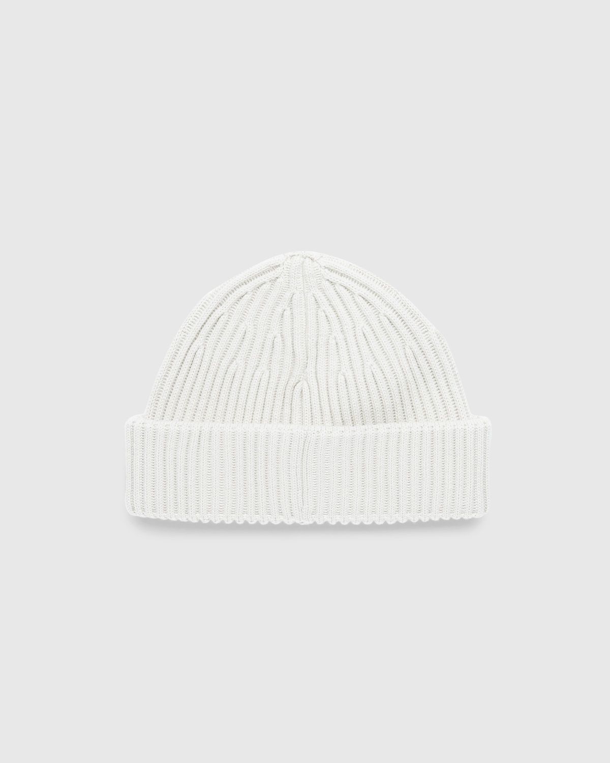 Stone Island – Ribbed Wool Beanie Plaster - Hats - White - Image 2