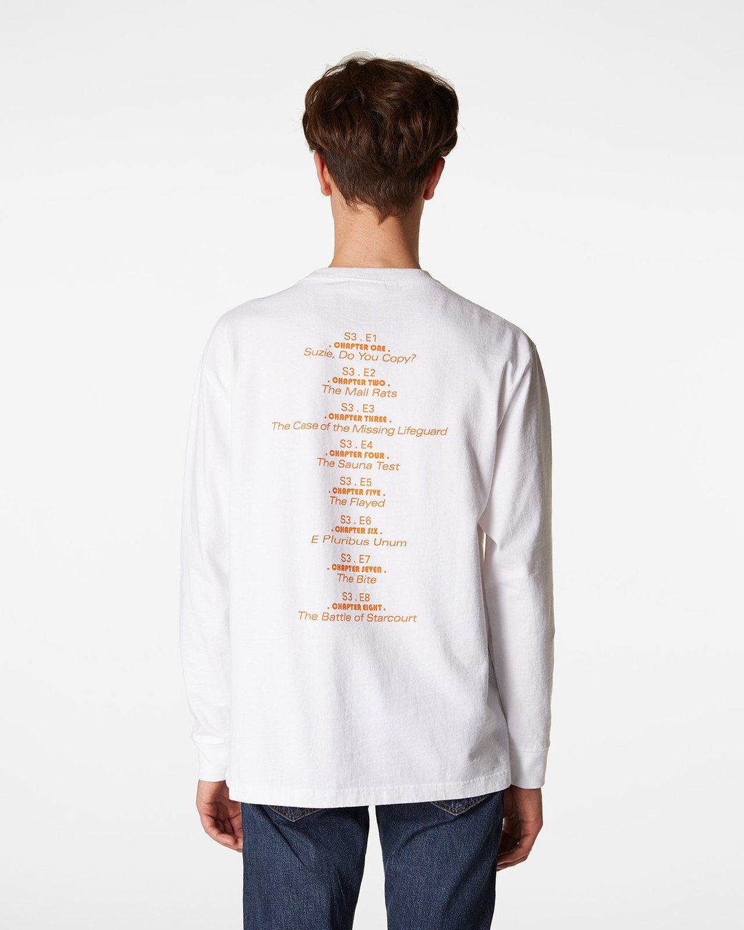 Highsnobiety – Stranger Things Episodes Long Sleeve White - Longsleeves - White - Image 2