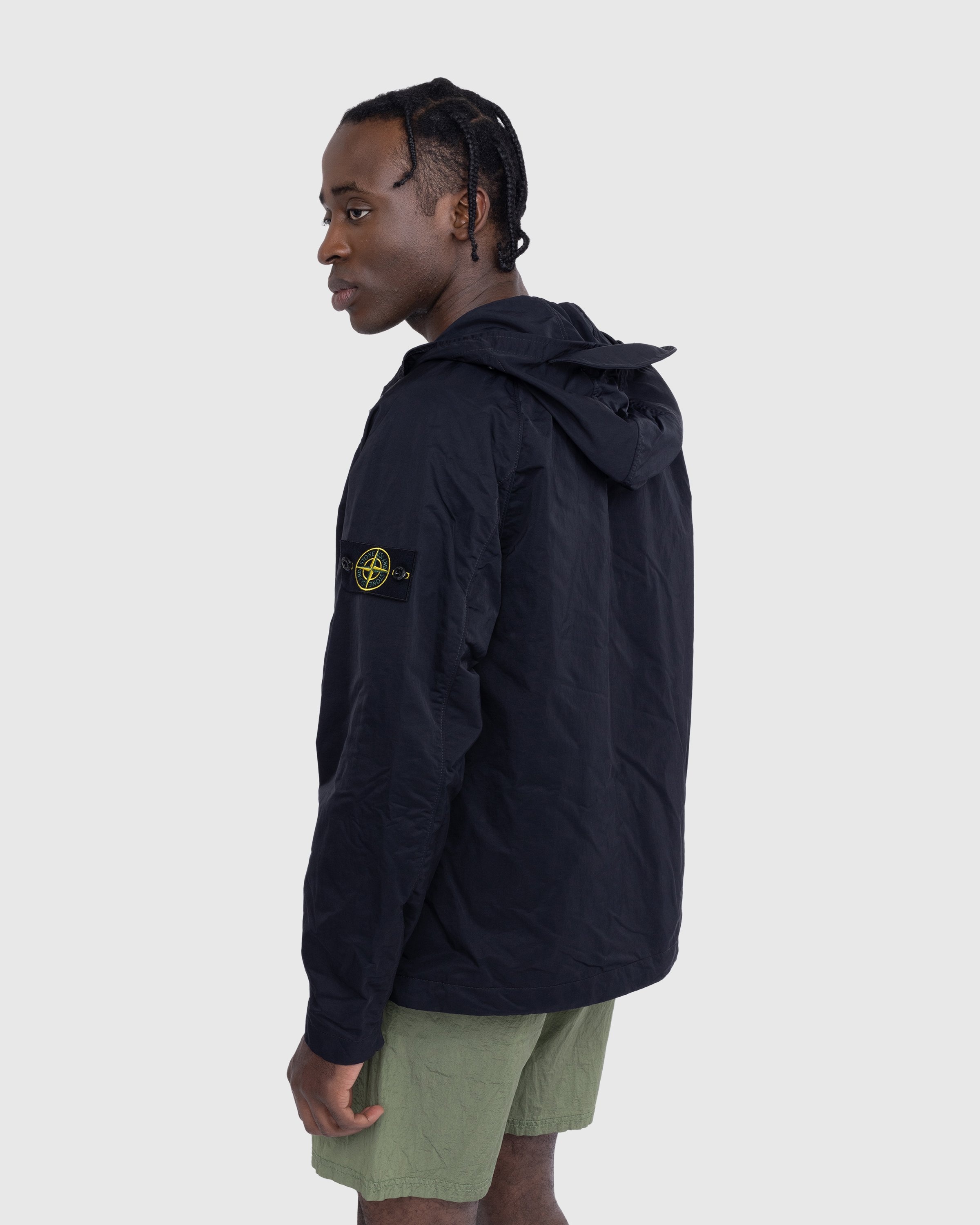 Dark blue stone island jacket shop