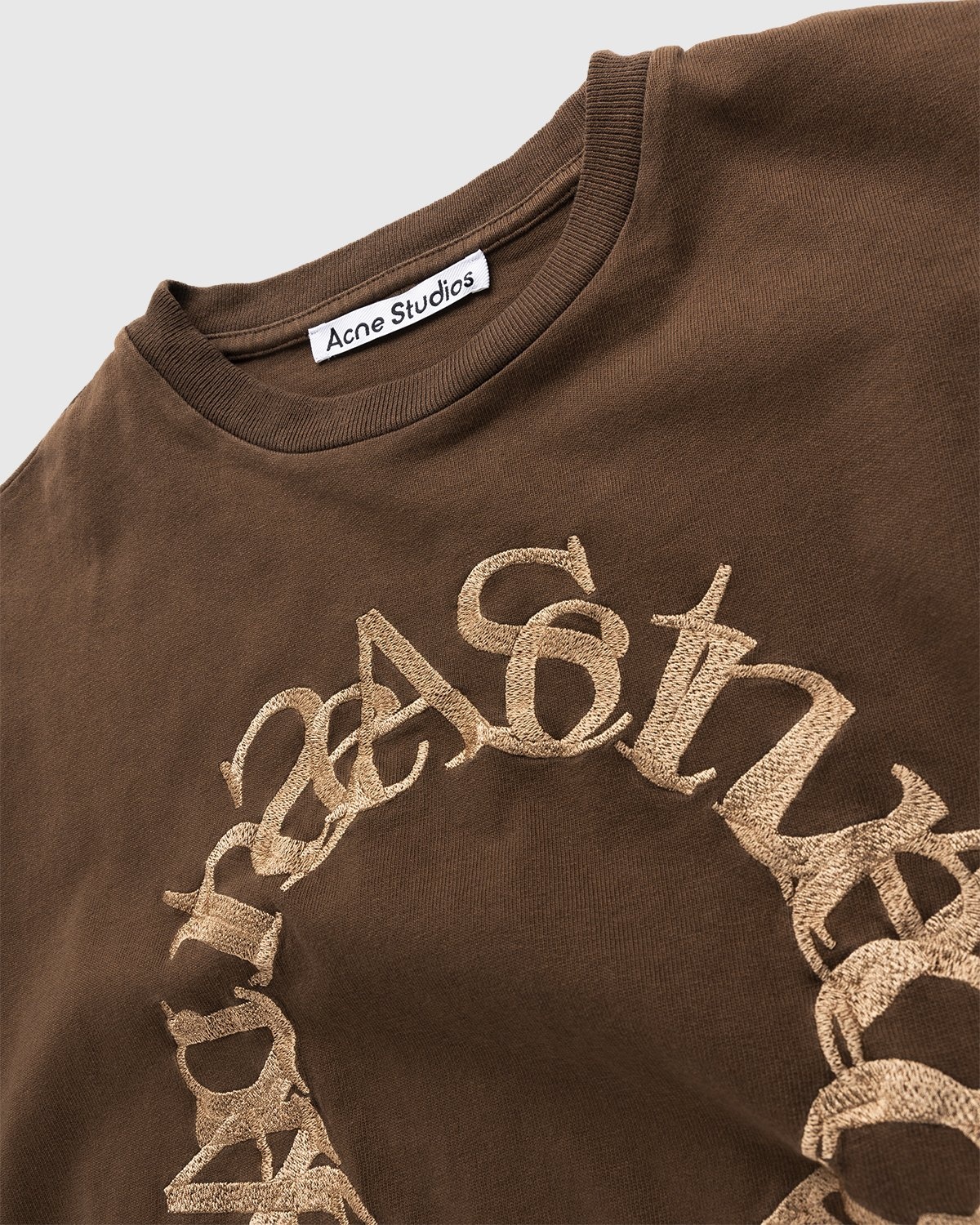 Acne Studios – Cotton Logo T-Shirt Chocolate Brown - T-shirts - Brown - Image 3