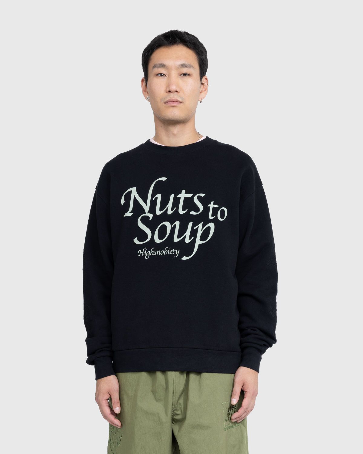 NTS x Highsnobiety – Nuts To Soup Crewneck Black - Knitwear - Black - Image 3