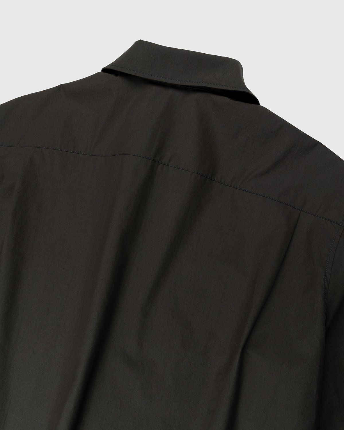 Lemaire – Convertible Collar Long Sleeve Shirt Espresso - Image 3
