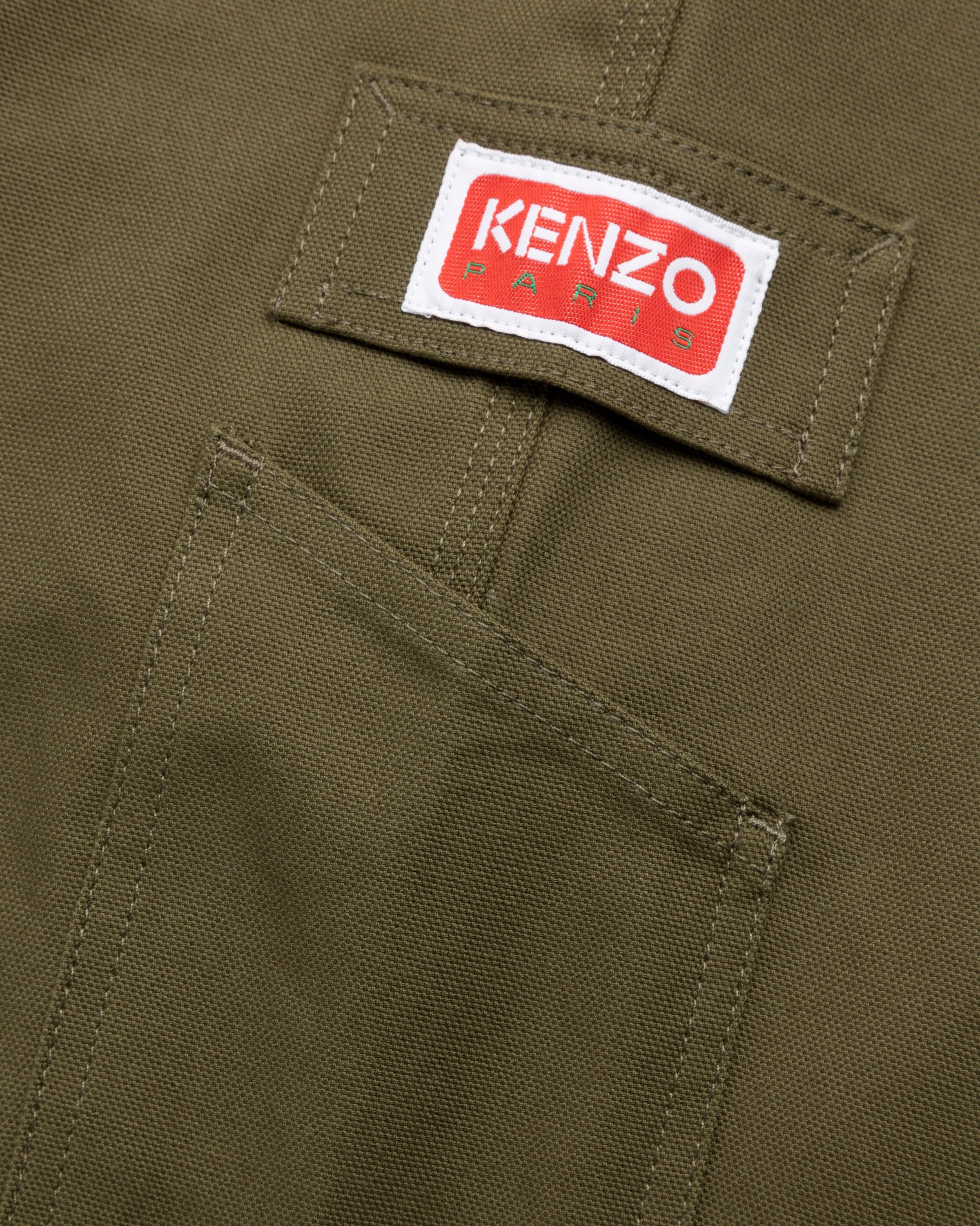 Kenzo – Carpenter Pants Dark Khaki - Pants - Green - Image 6