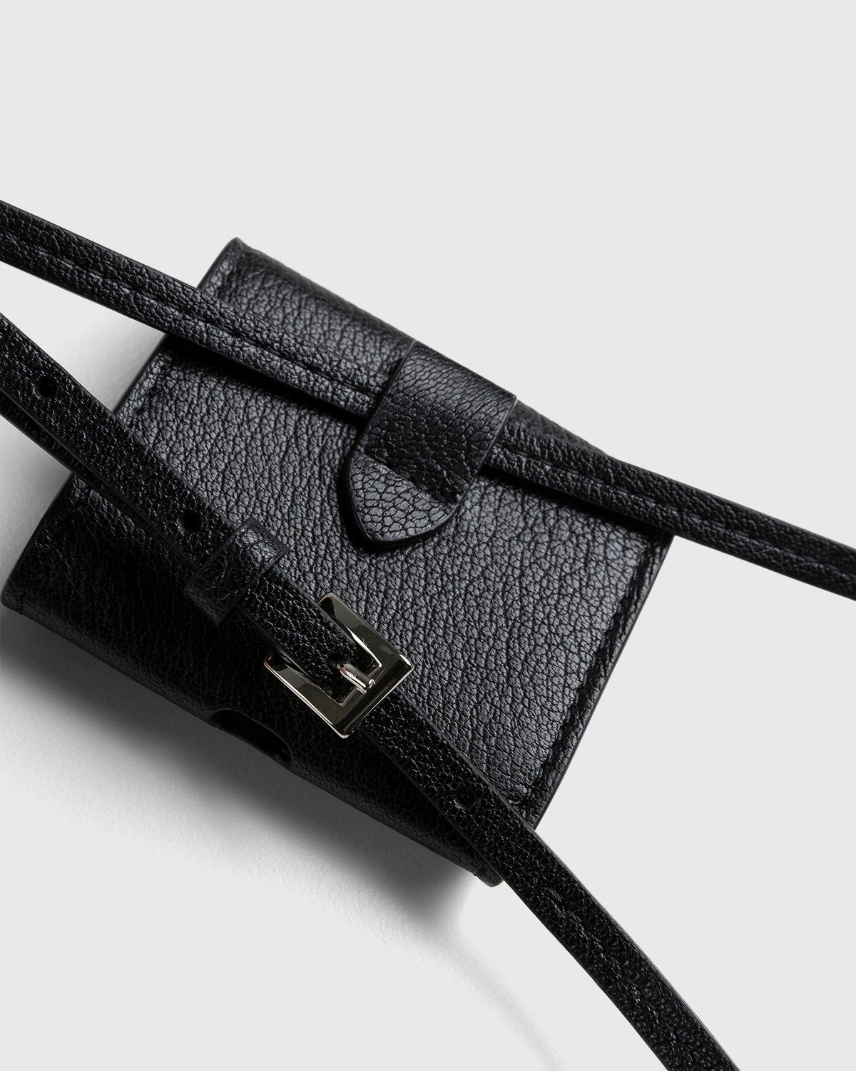 Maison Margiela – Leather AirPods Case Black - Phone cases - Black - Image 6