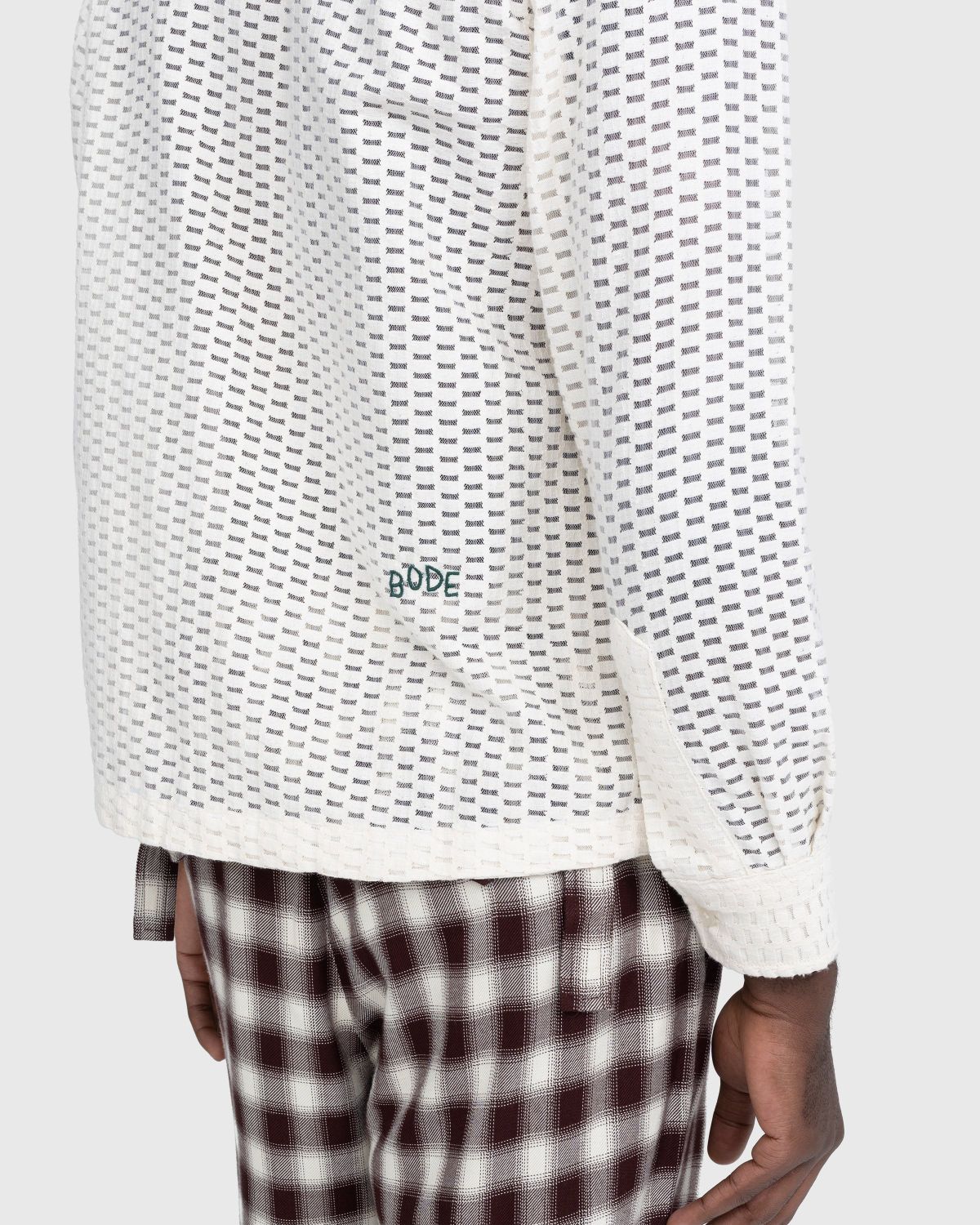 Bode – Sheer Brick Lace Long-Sleeve Shirt Beige - Shirts - Beige - Image 5