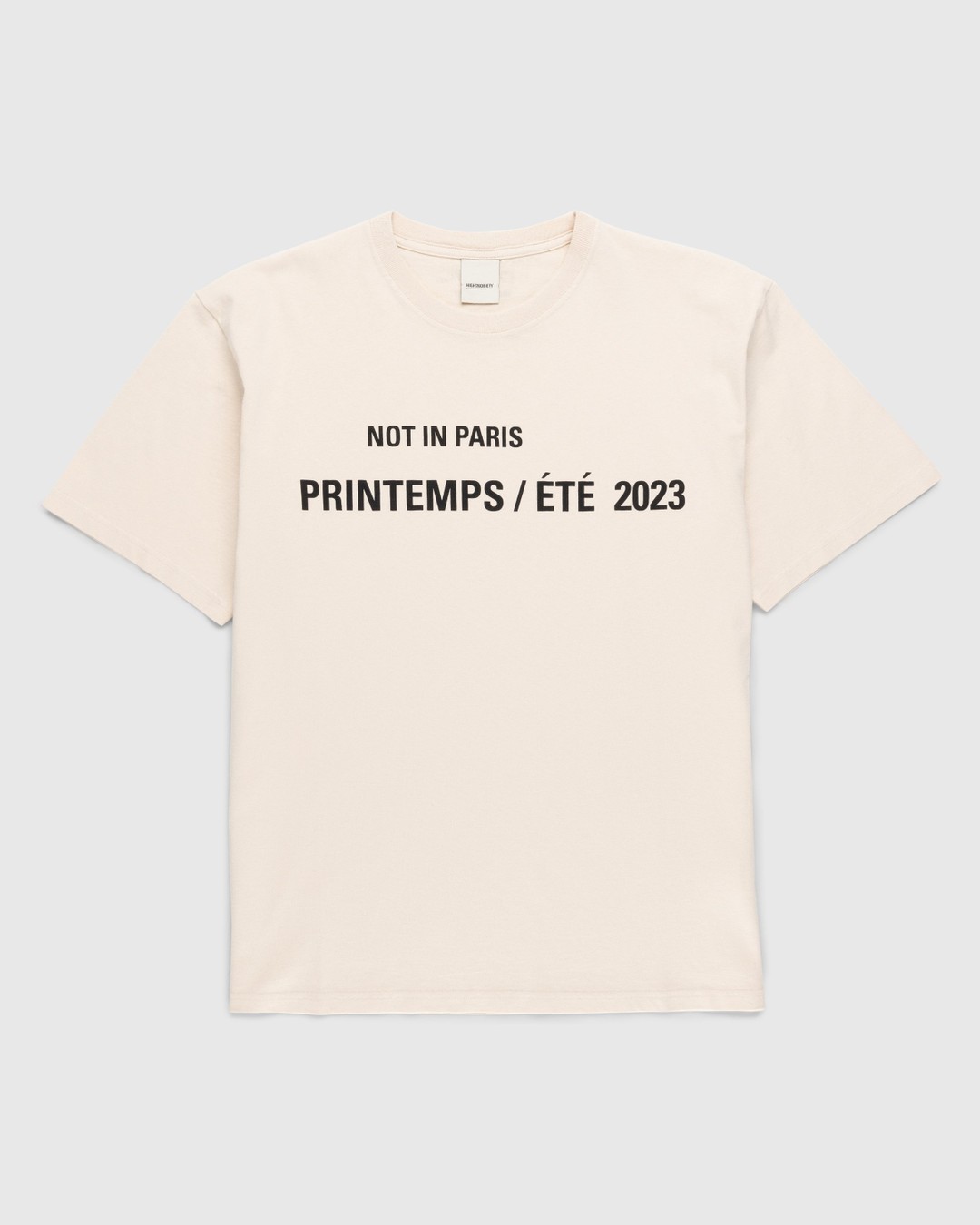 Highsnobiety – Not in Paris 5 T-Shirt Eggshell - Tops - Beige - Image 1