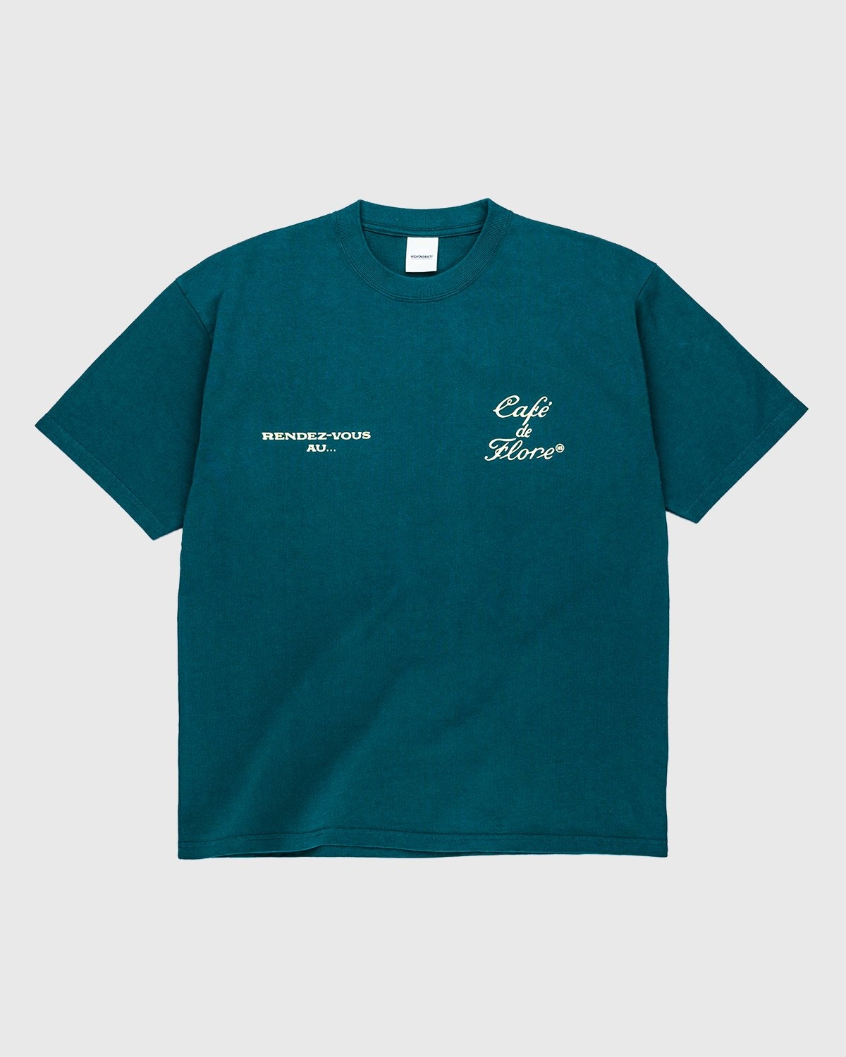 Highsnobiety – Not In Paris 3 x Café De Flore T-Shirt Green - Tops - Green - Image 1