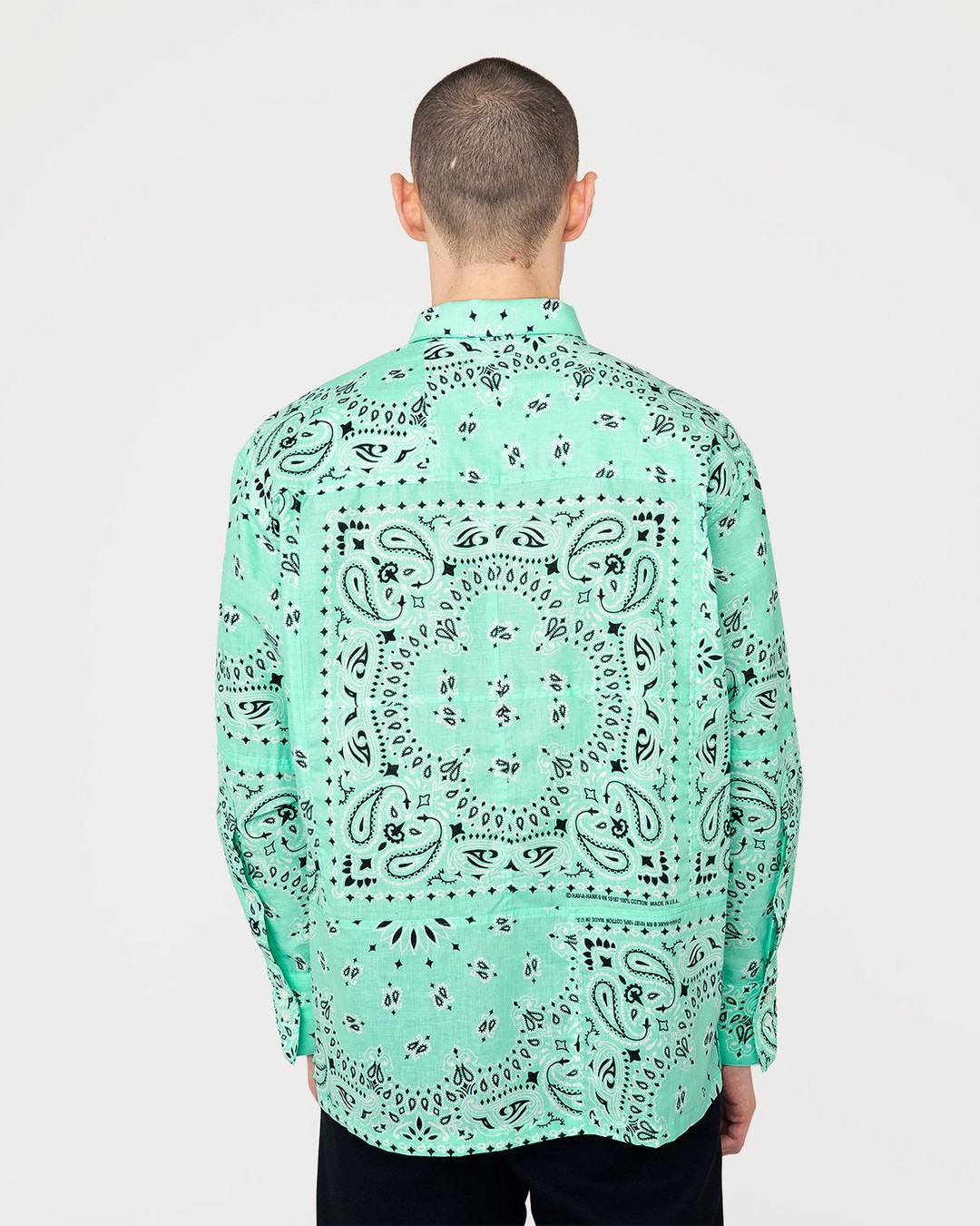 Miyagihidetaka – Bandana Shirt Mint - Shirts - Green - Image 6