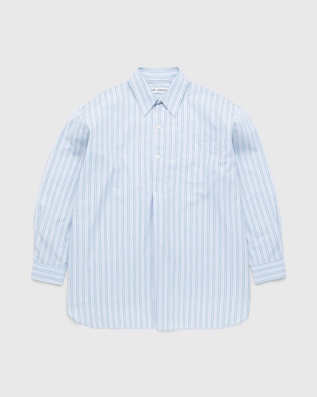 Our Legacy – Popover Shirt Blue Stripe - Shirts - Blue - Image 1
