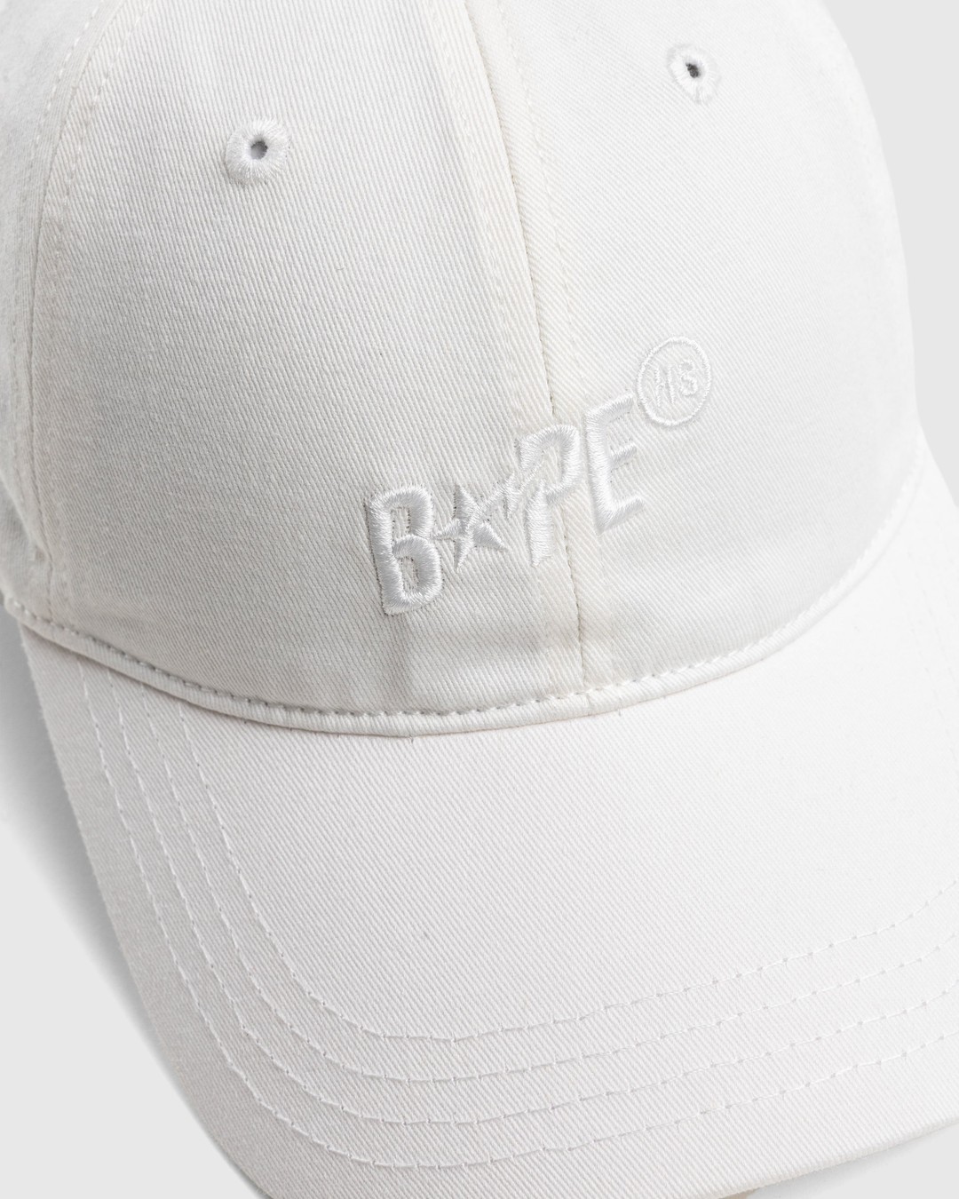 BAPE x Highsnobiety – Logo Cap Ivory - Hats - Beige - Image 5
