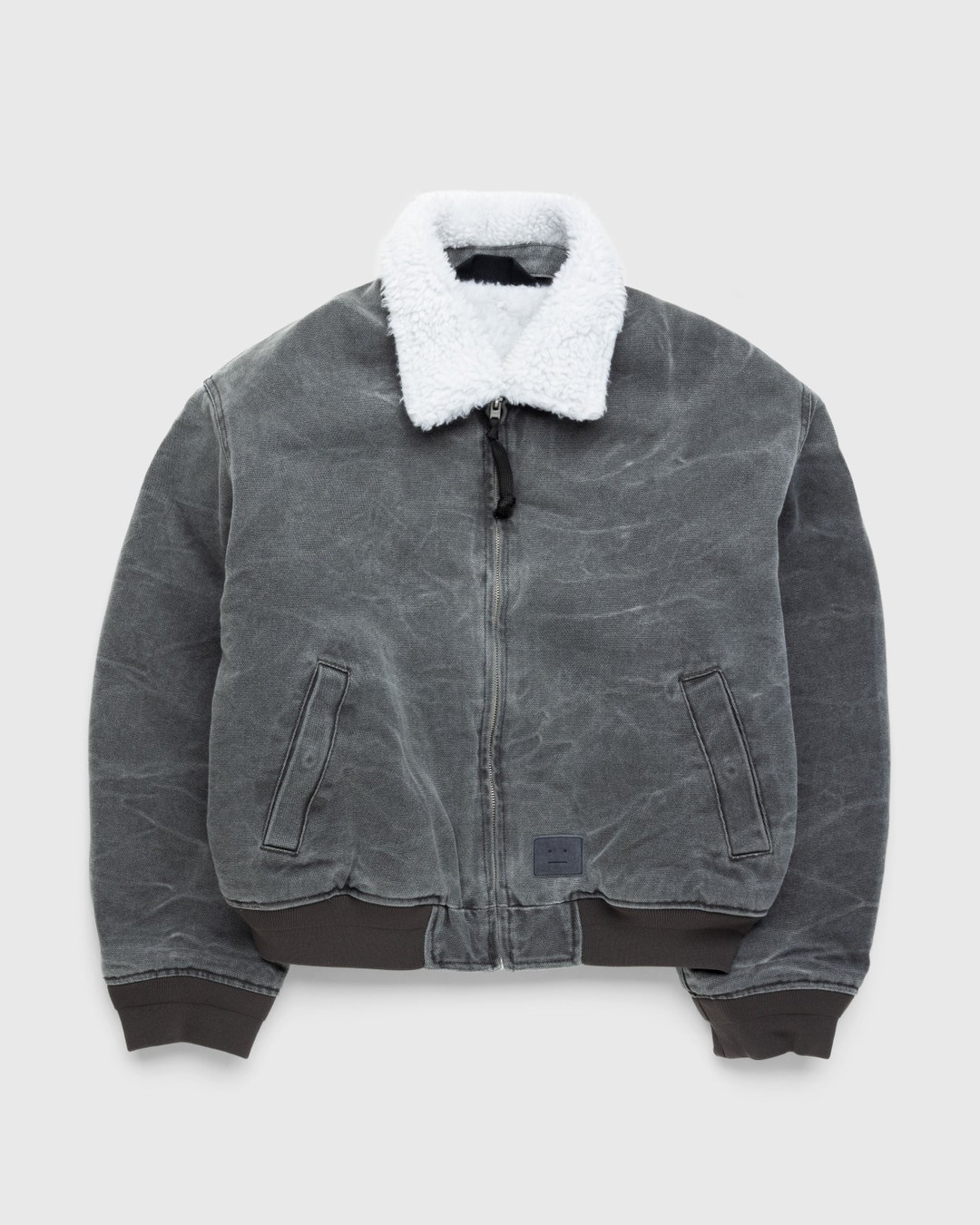 Acne Studios – Cotton Canvas Bomber Jacket Grey - Outerwear - Grey - Image 1