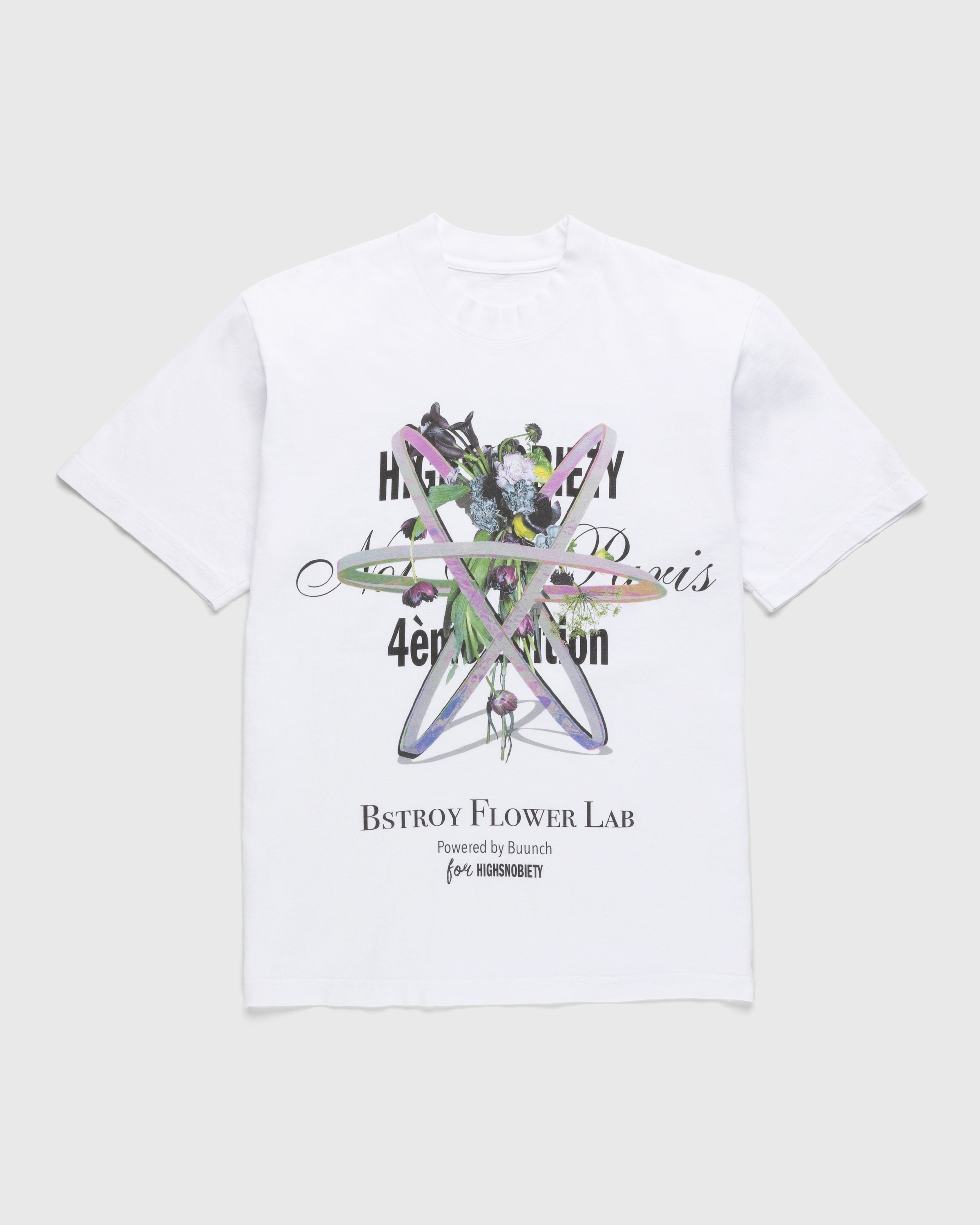 Bstroy x Highsnobiety – Not In Paris 4 Flower T-Shirt White - T-shirts - White - Image 1