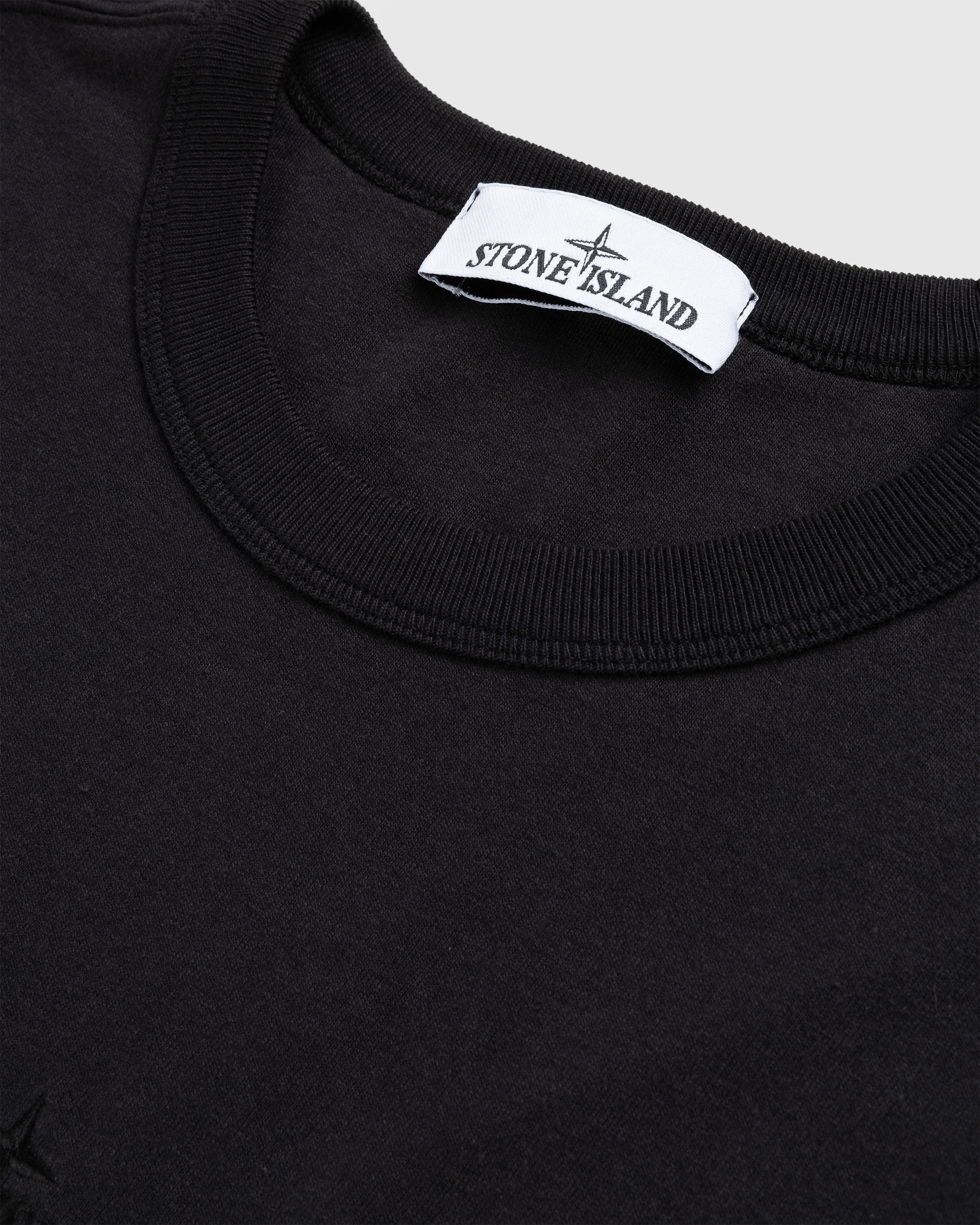 Stone Island – Garment-Dyed Logo T-Shirt Black - T-shirts - Black - Image 6