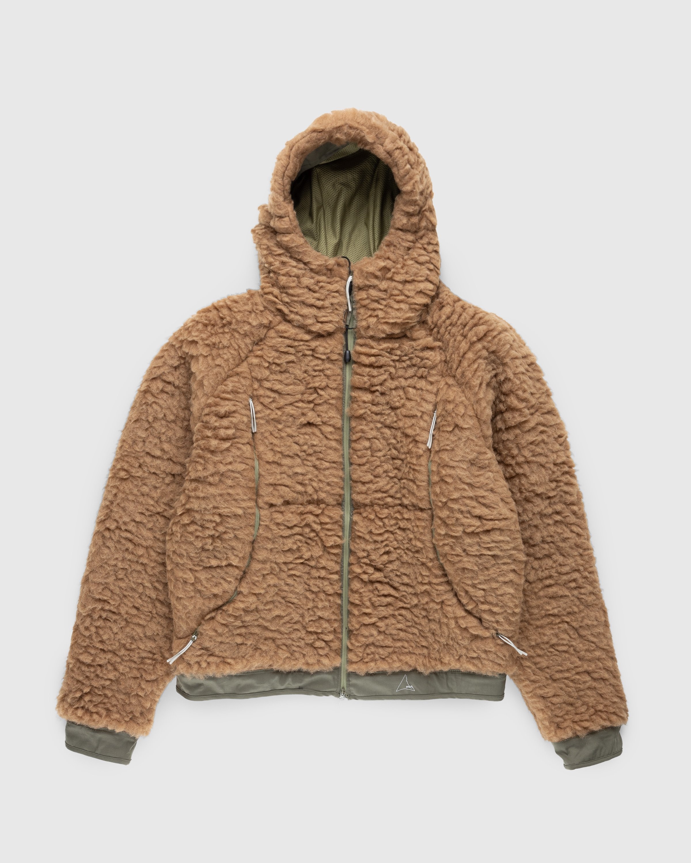 ROA – Polar Fleece Jacket Camel/Olive - Outerwear - Green - Image 1