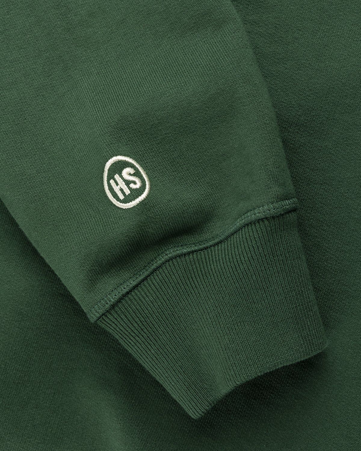 Highsnobiety – Logo Fleece Staples Crew Campus Green - Sweats - Green - Image 4
