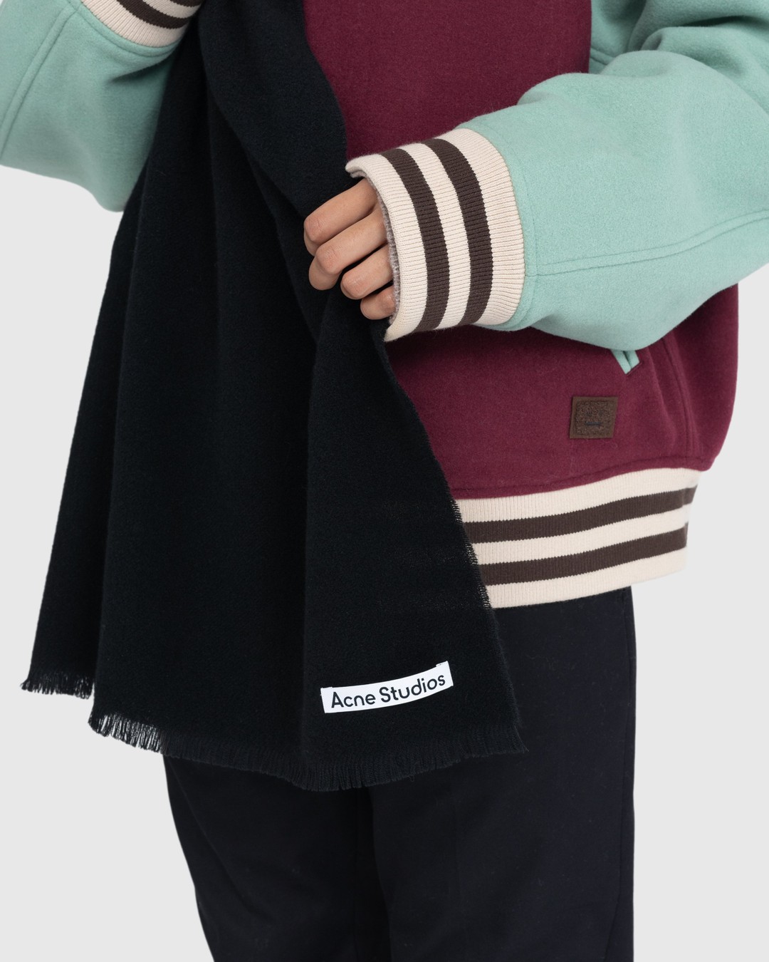 Acne Studios – Oversized Wool Scarf Black - Scarves - Black - Image 4