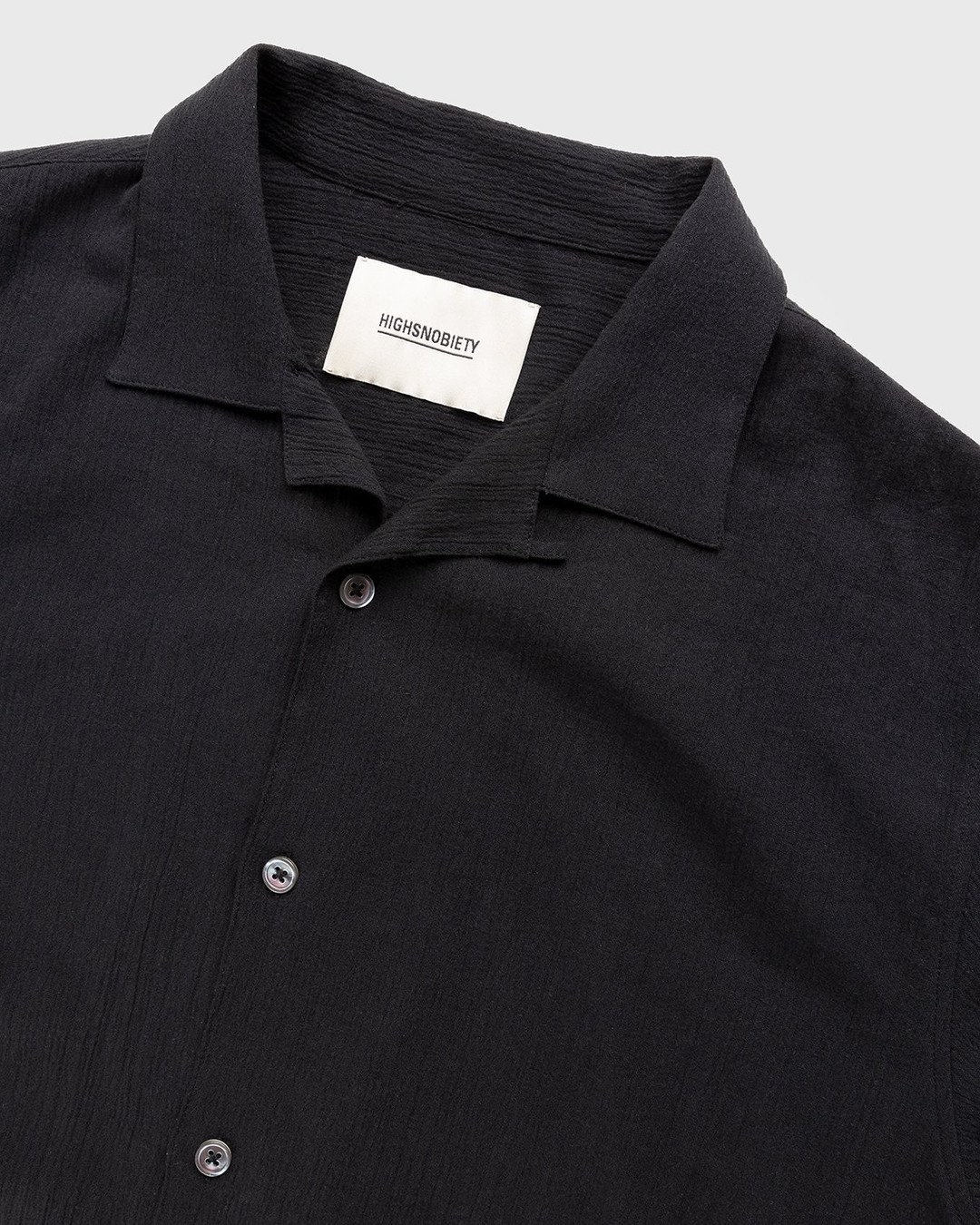Highsnobiety – Crepe Short Sleeve Shirt Black - Shortsleeve Shirts - Black - Image 4