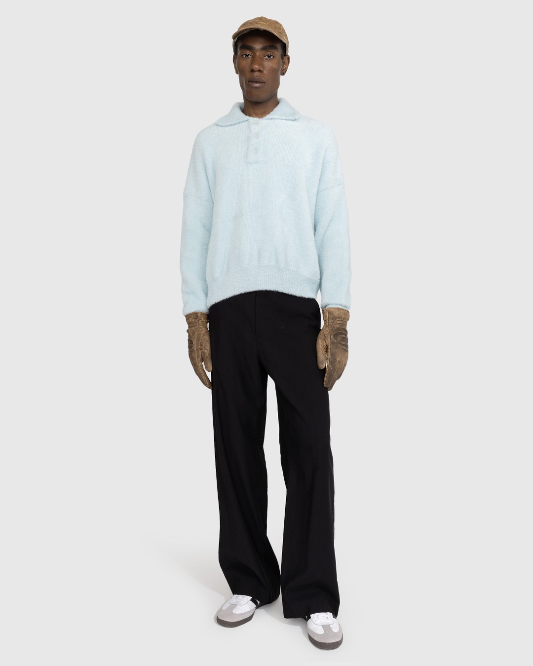 Bonsai – Oversize Knit Polo Ice - Knitwear - Blue - Image 2