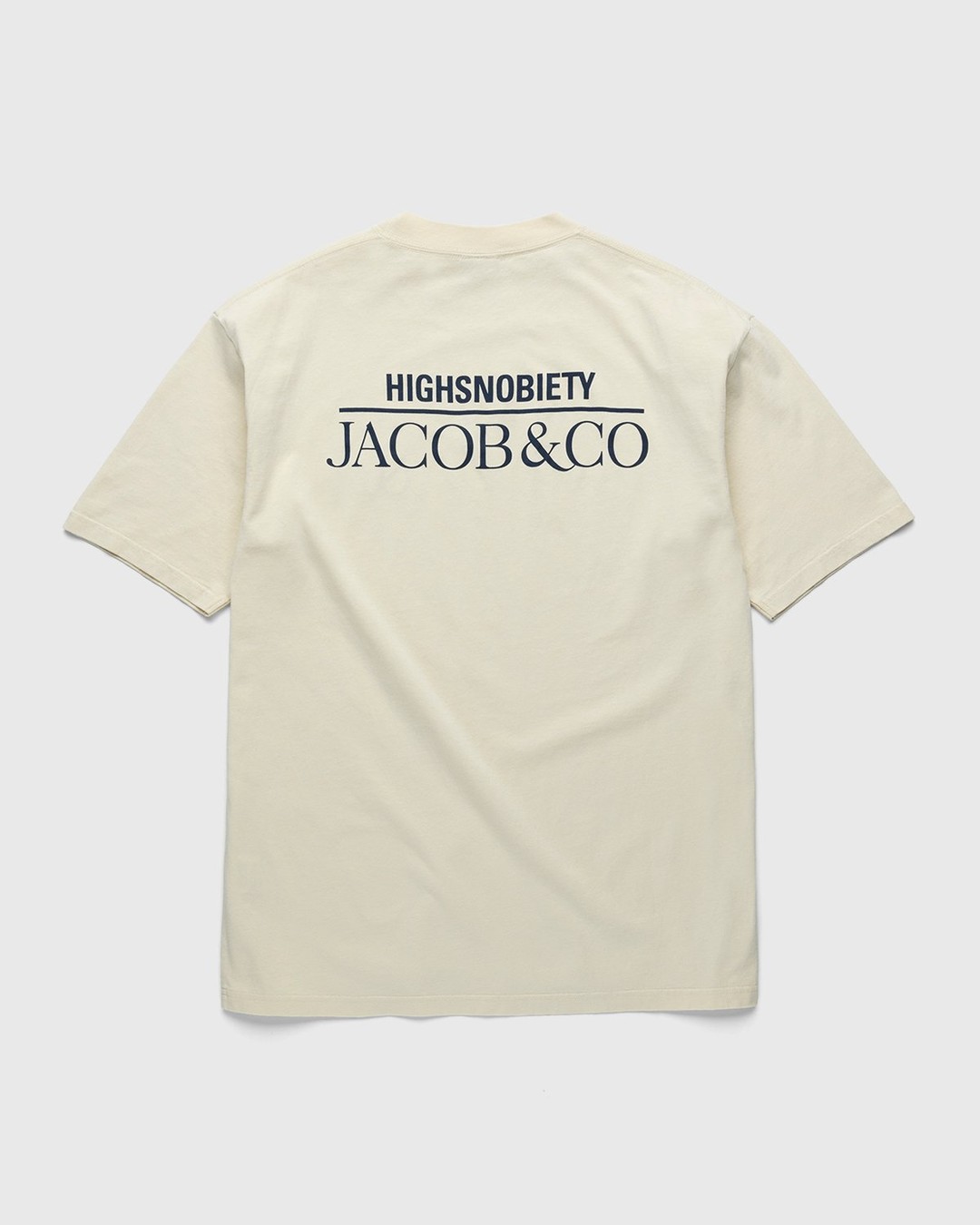 Jacob & Co. x Highsnobiety – Heavy Logo T-Shirt Beige - Tops - Beige - Image 1