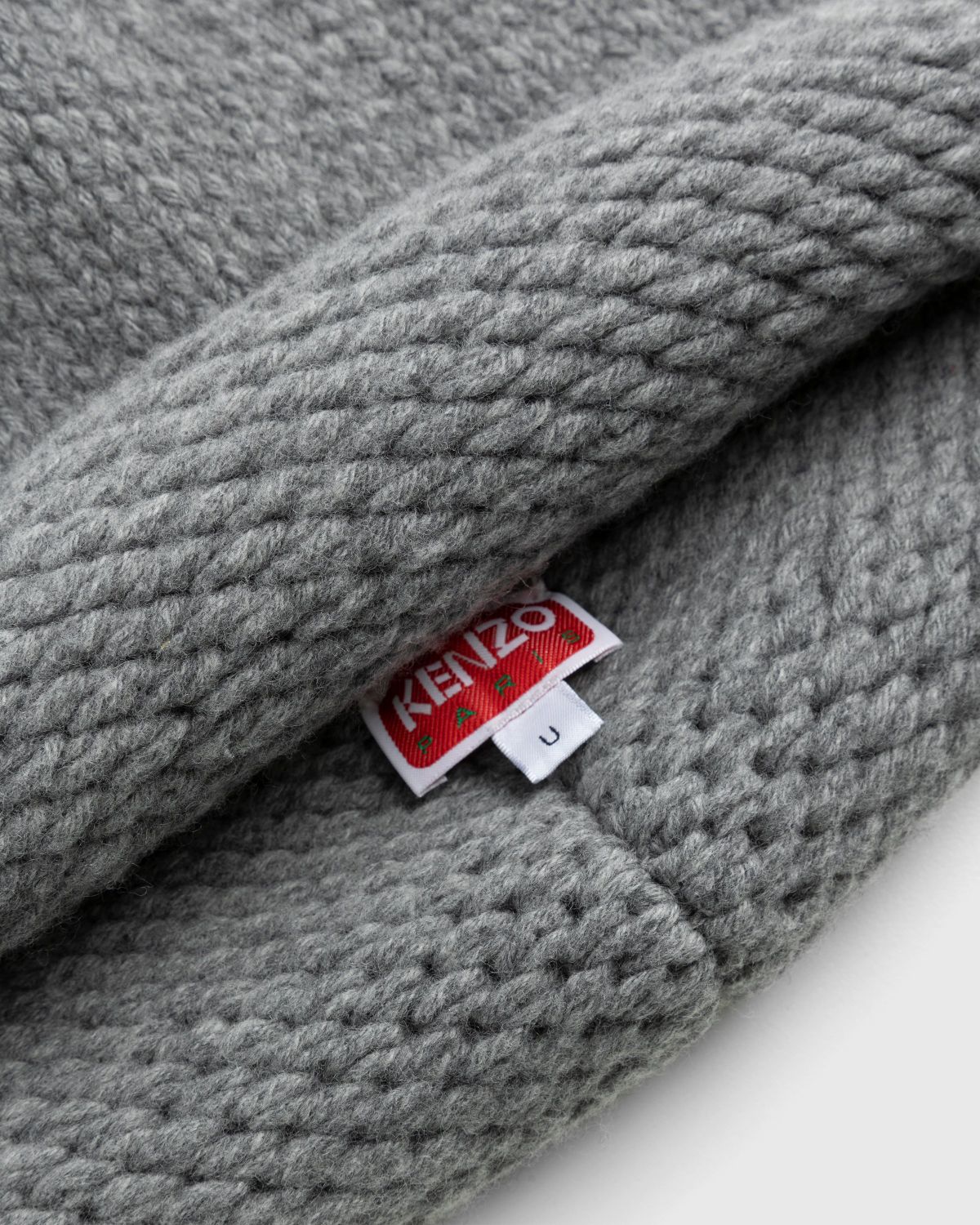 Kenzo – Wool Beanie Middle Grey - Hats - Grey - Image 4