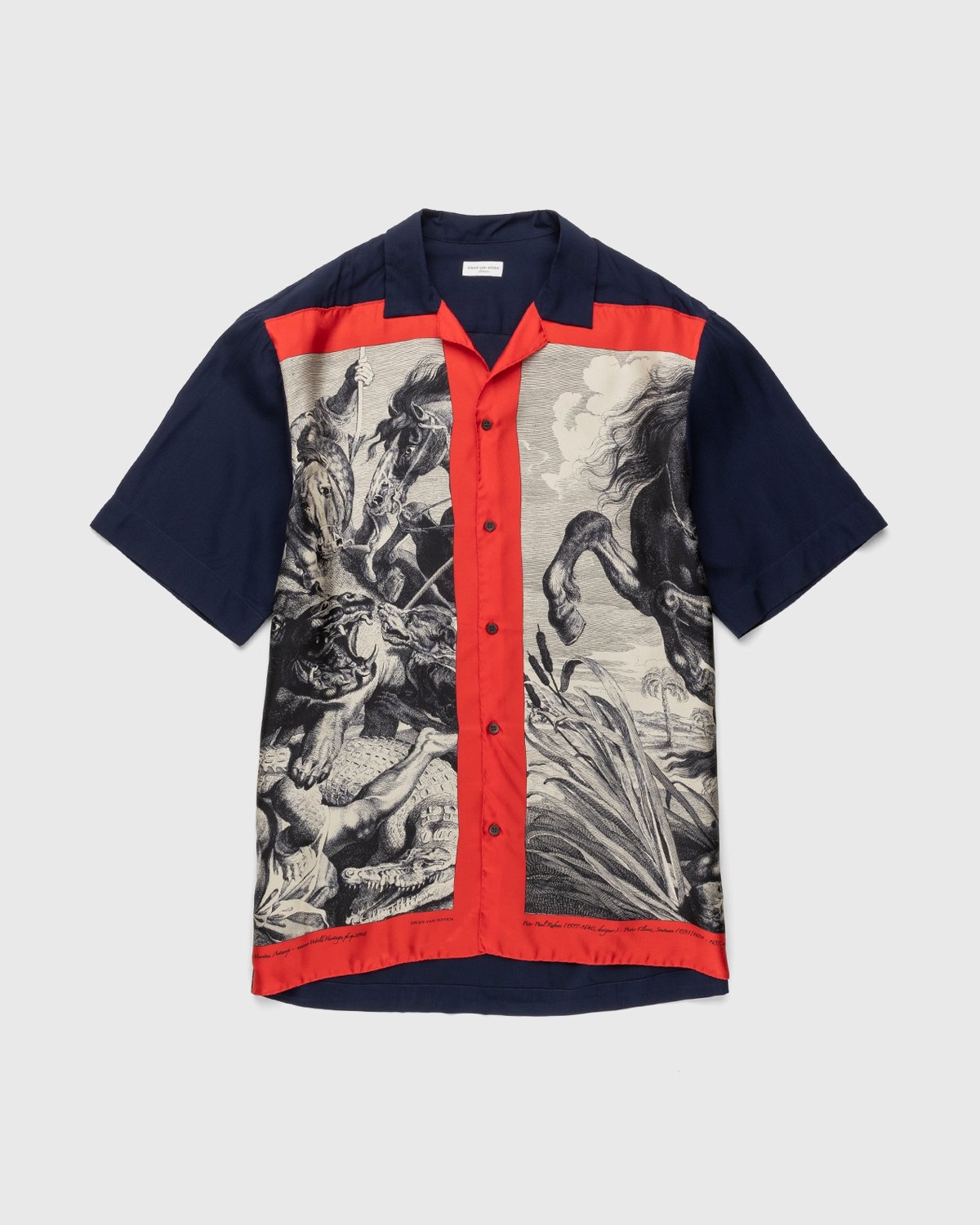 Dries van Noten – Cassif Silk Shirt Ecru - Shirts - Silver - Image 1